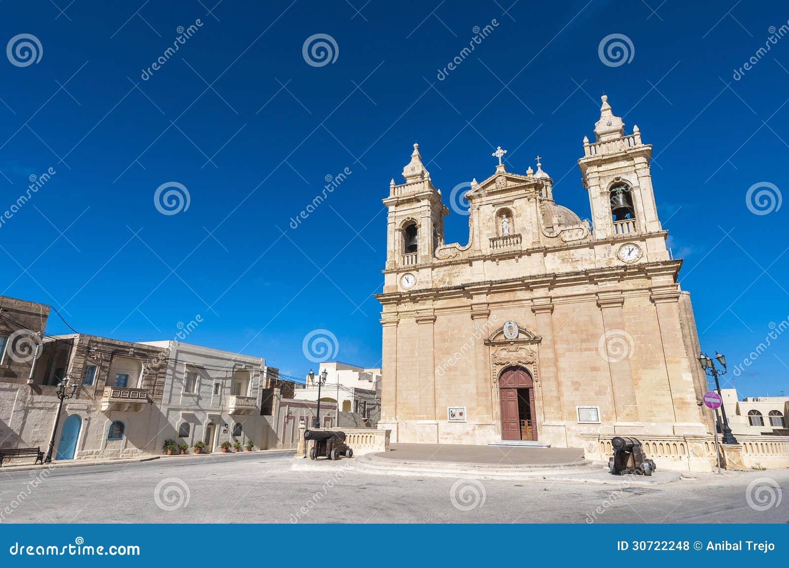 Chiesa Di Parrocchia Di Zebbug in Gozo, Malta Fotografia Stock
