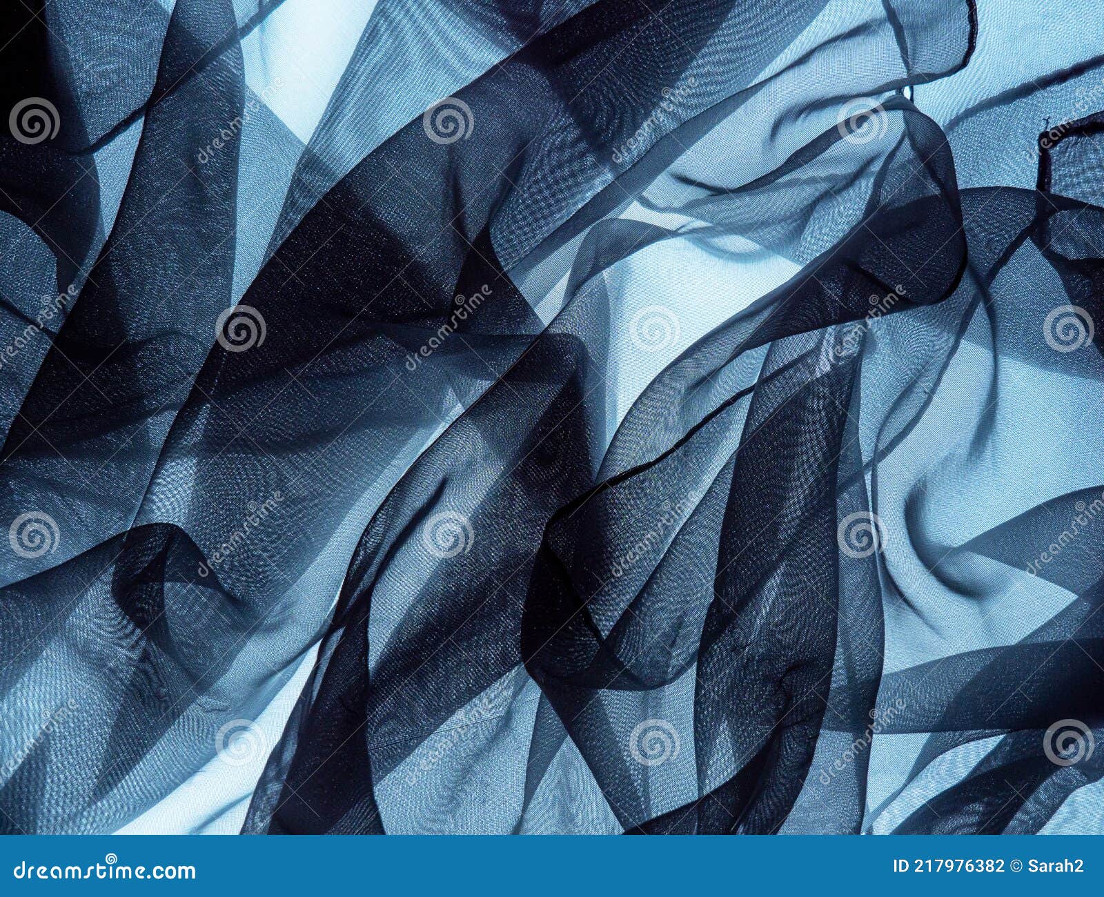 Chiffon Scarf Abstract in Blue. Stock Photo - Image of textile, pattern ...