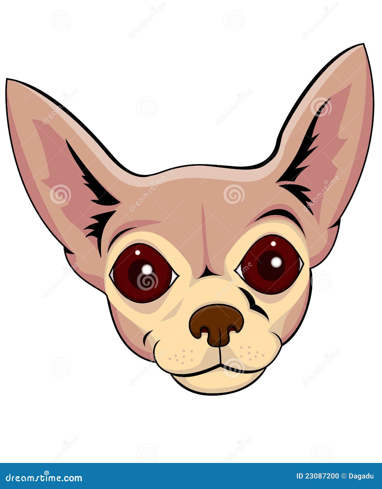 Chihuahua stock vector. Illustration of looking, grey - 23087200