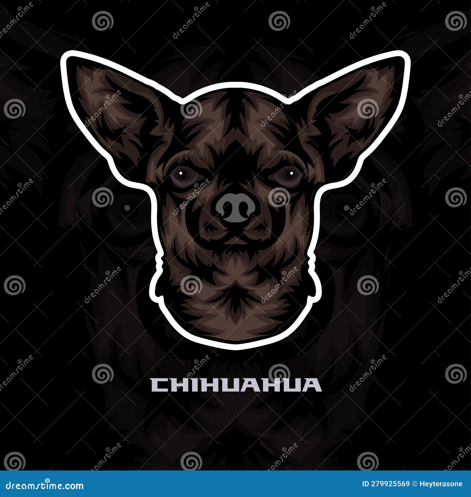 chihuahua dog face  stock , dog mascot logo, dog face logo 