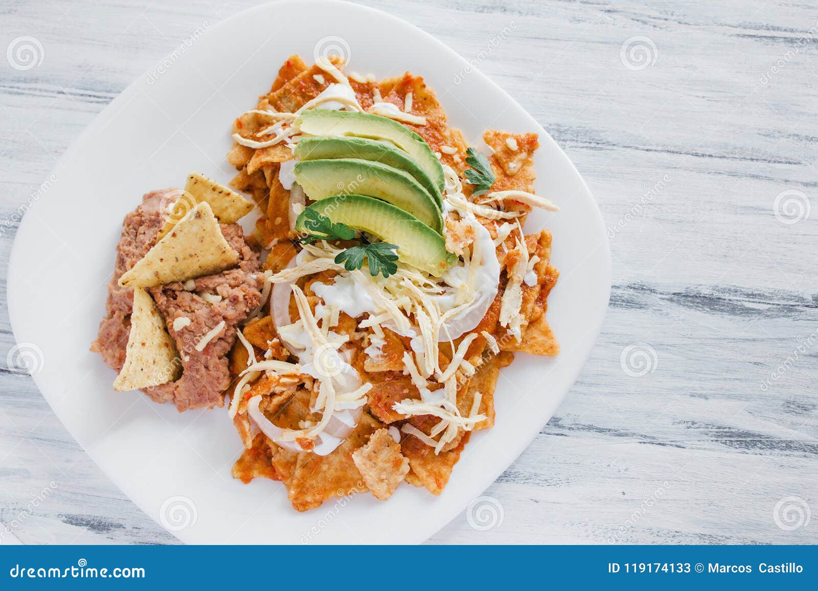 chilaquiles rojos with chicken and avocado mexican food mexico breakfast