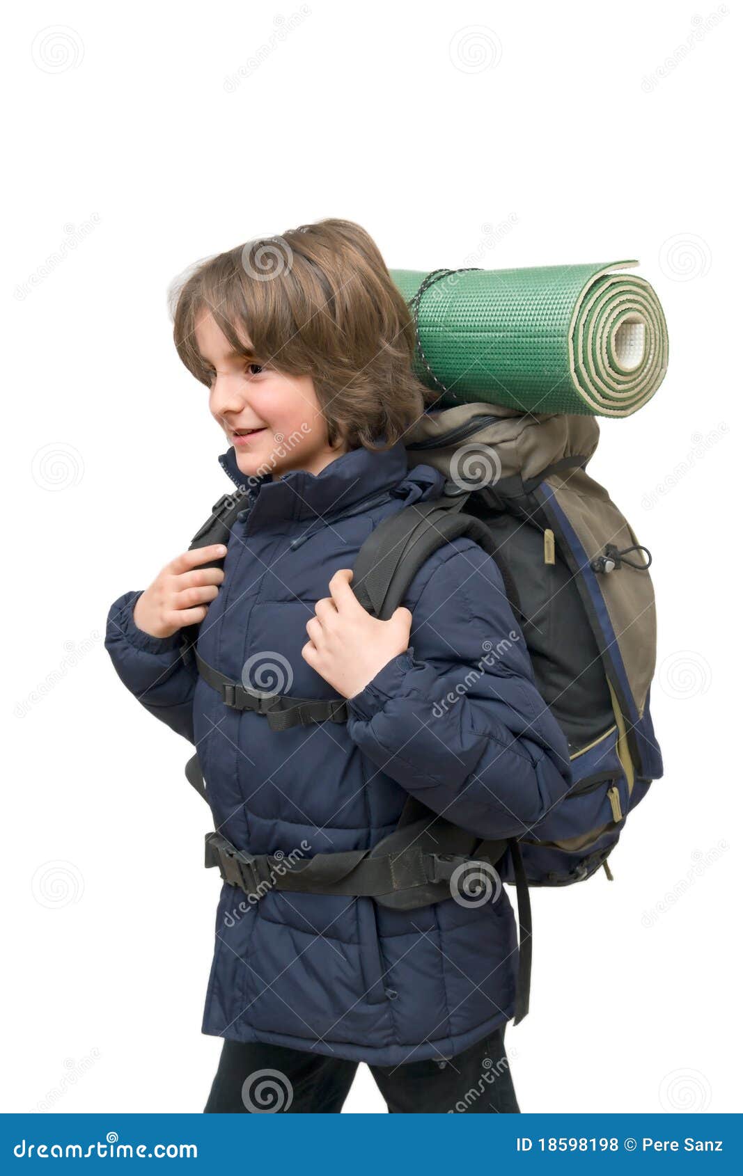 Child with a Backpack Ready for a Trip Stock Photo Image of trip