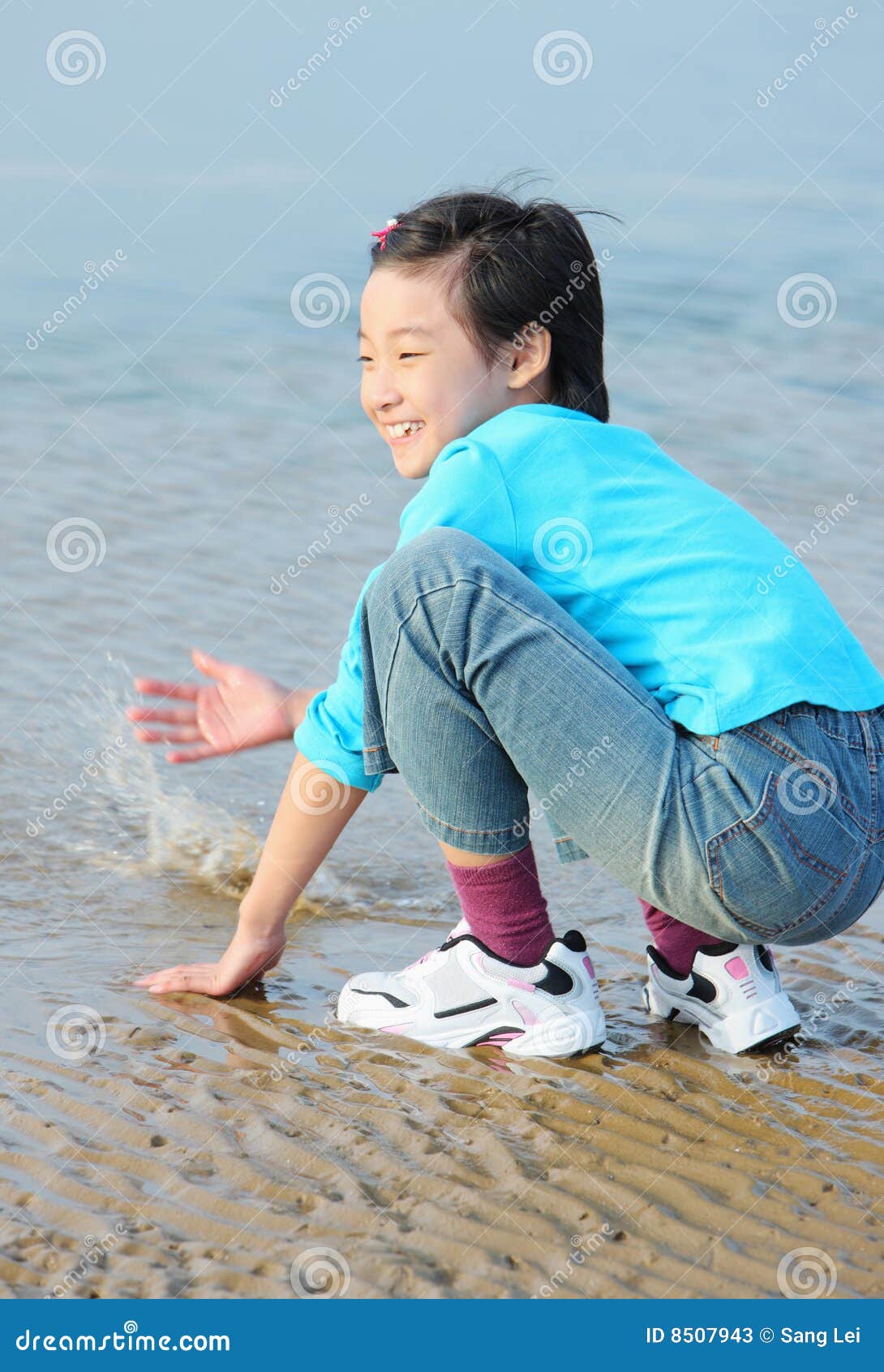 Child on the beach stock image. Image of sand, beautiful - 8507943
