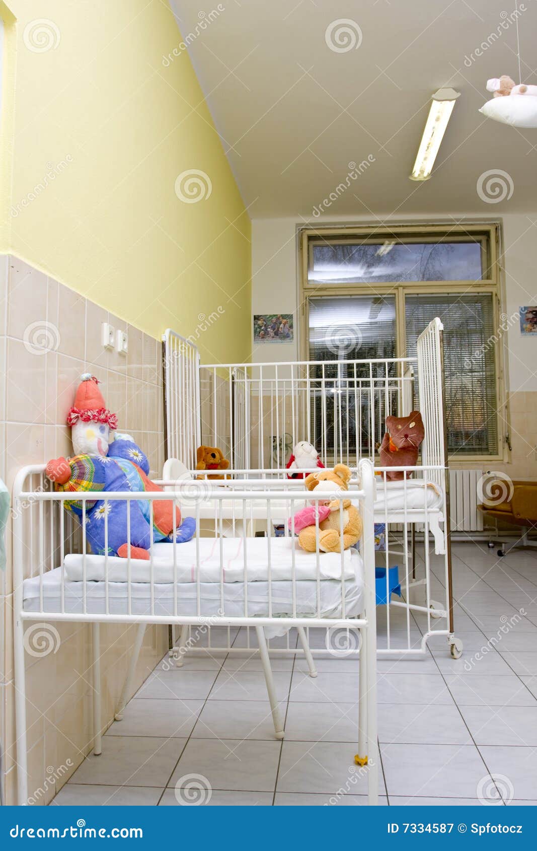 Child Beds in the Hospital Room Stock Image Image of secure, nursery