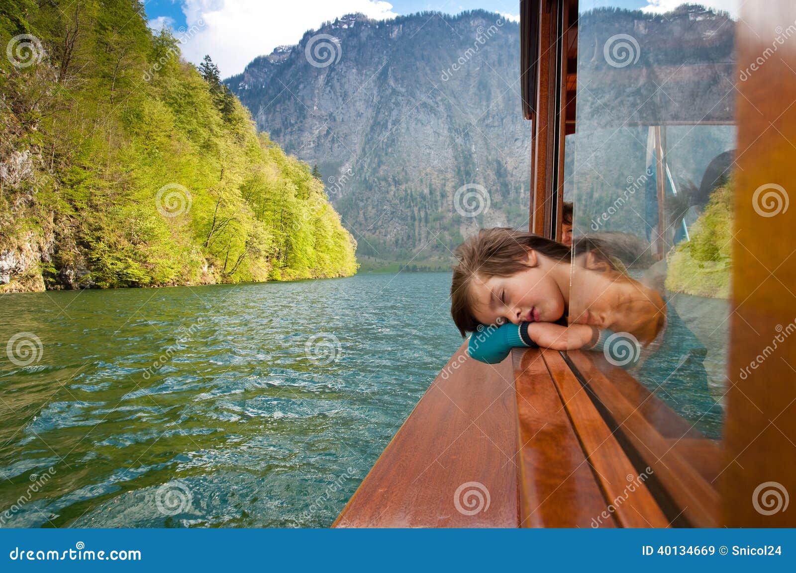 child on boat