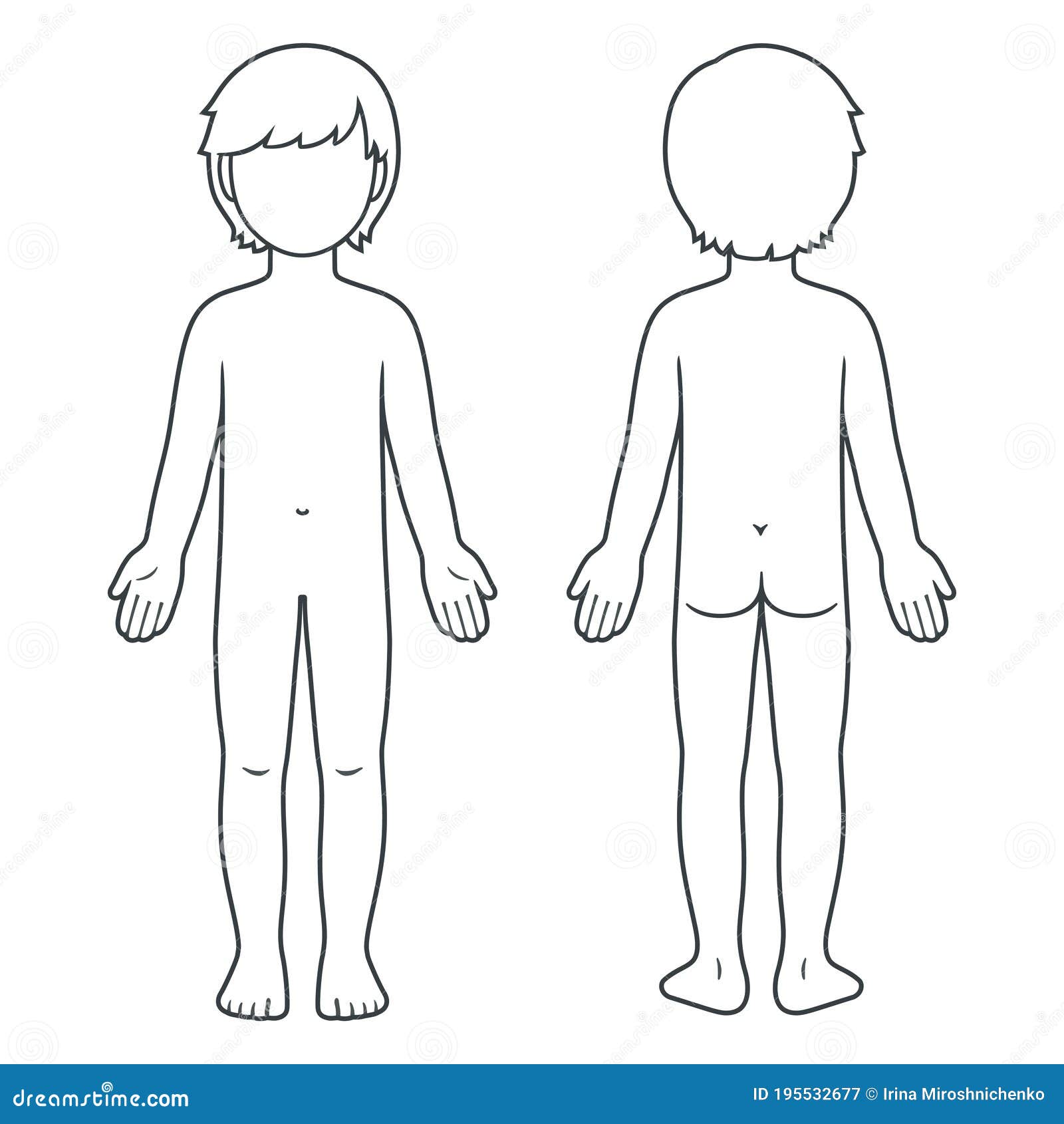 Child body template stock vector. Illustration of female - 21 With Regard To Blank Body Map Template