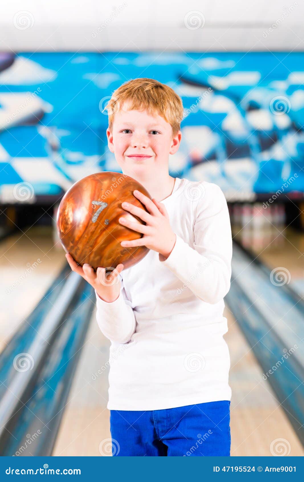 Child bowling with ball stock photo. Image of child, time 47195524