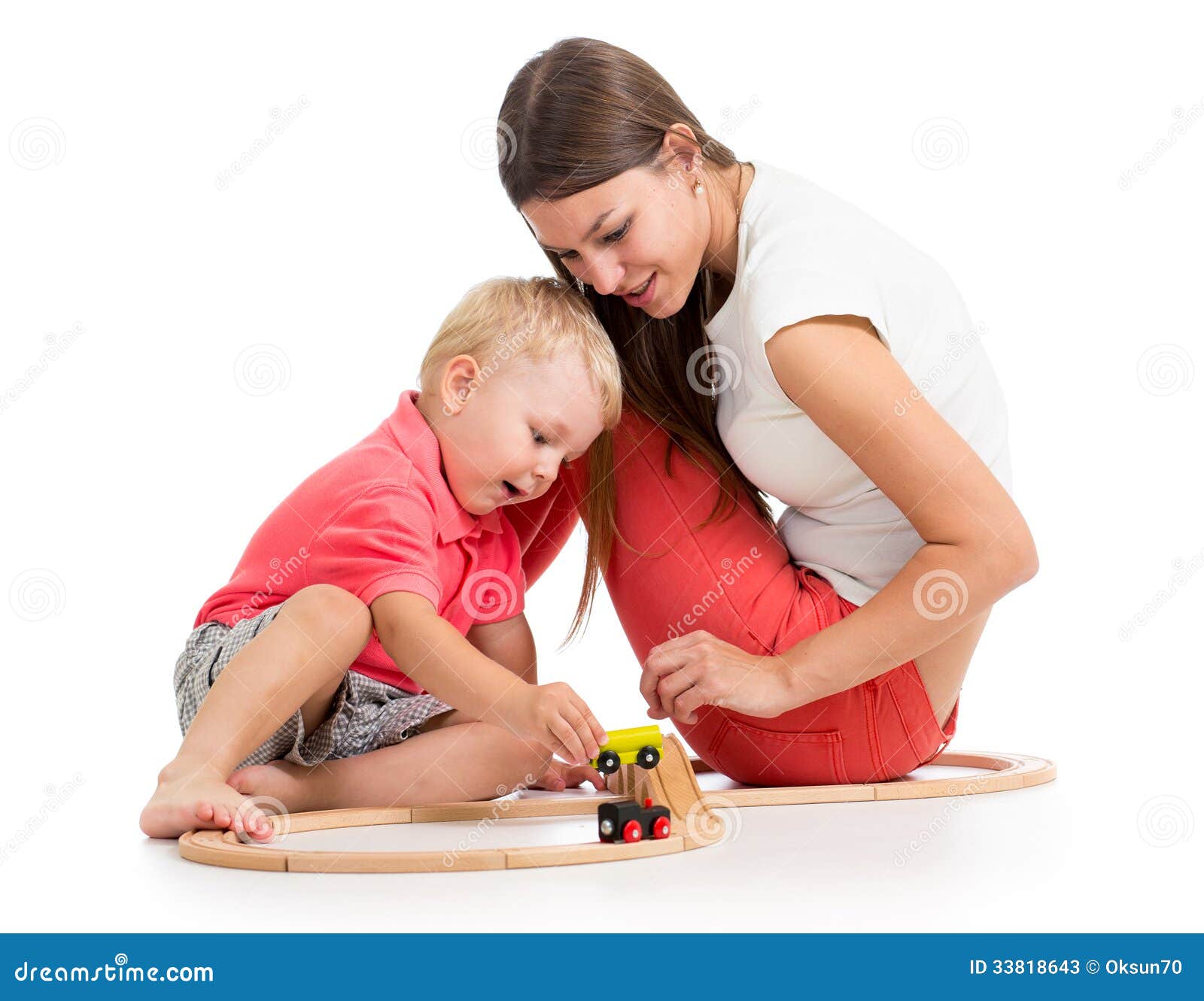 Child Boy And His Mther Play Stock Photos - Image: 33818643