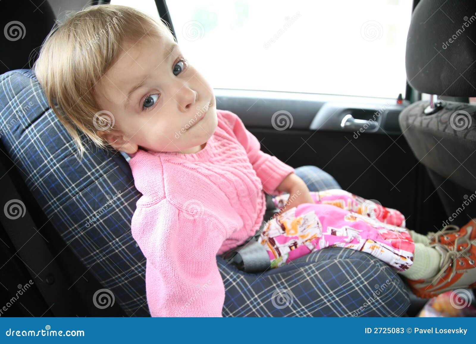 Child in the car stock image. Image of bumper, driving 2725083