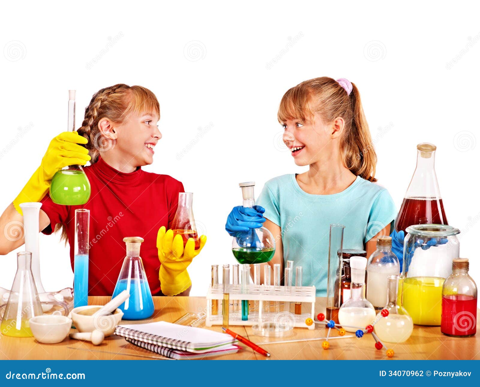 Child in chemistry class. stock photo. Image of biology 34070962
