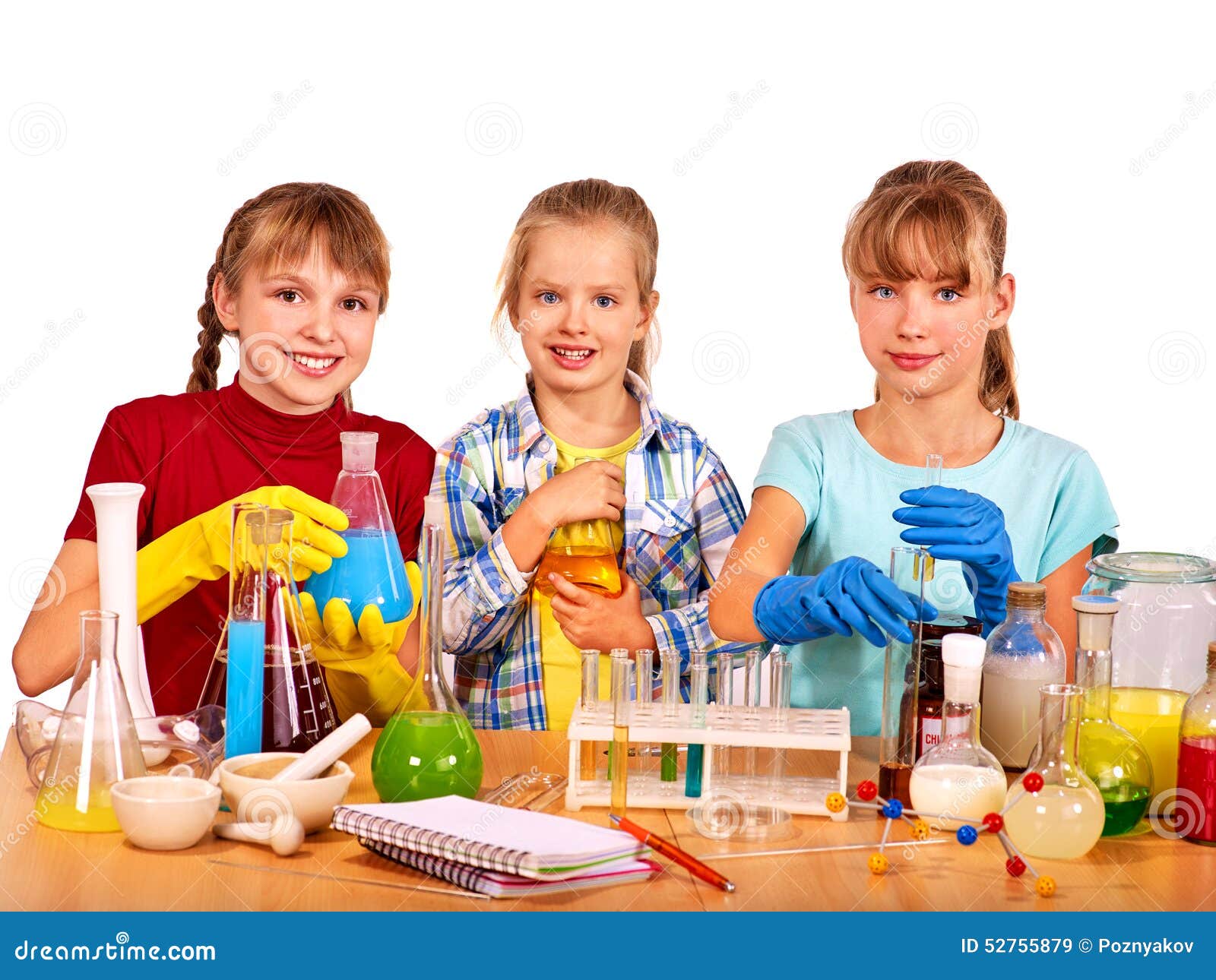 Child in chemistry class stock image. Image of little 52755879