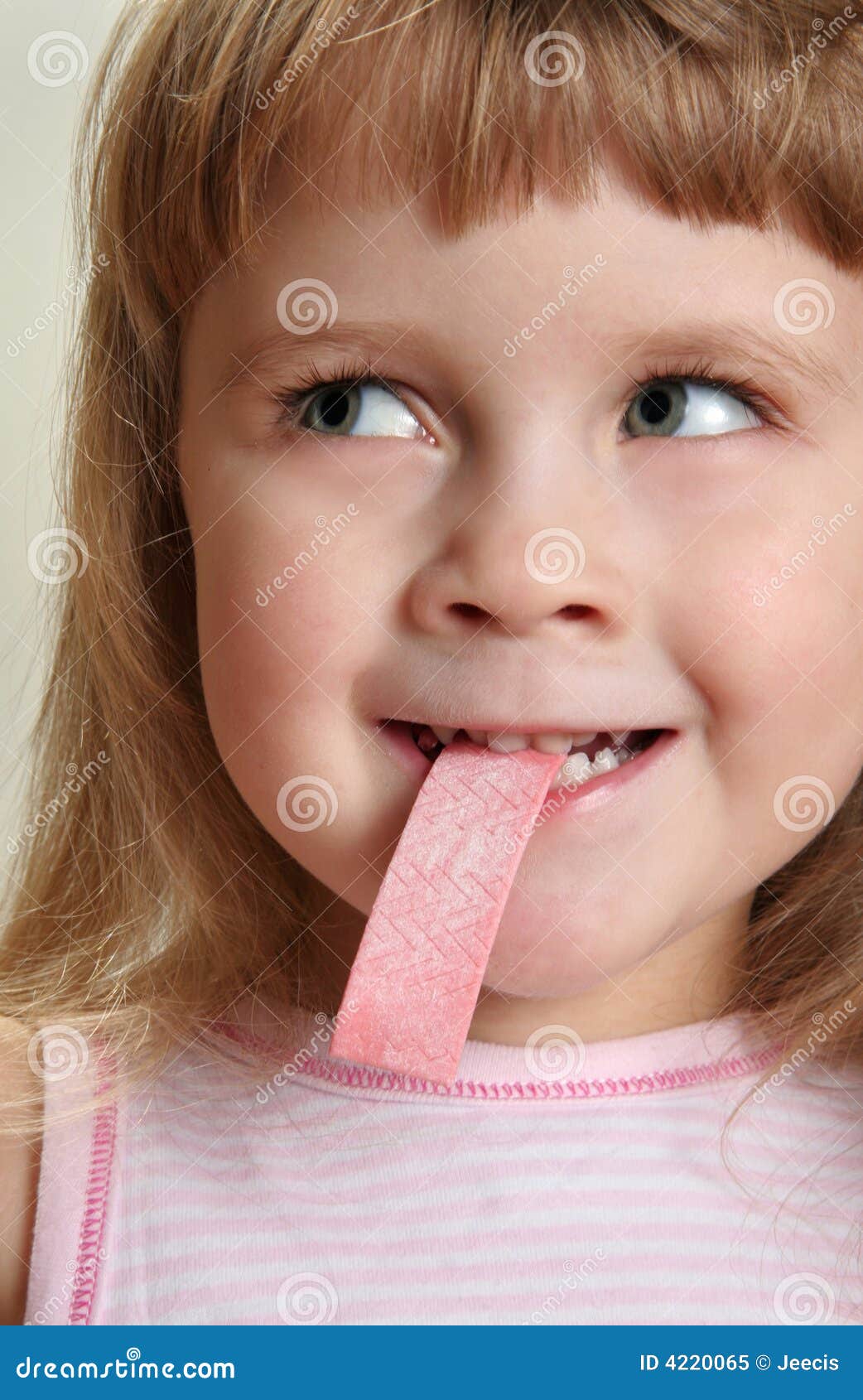 Child with chewing gum stock image. Image of wren, rose 4220065