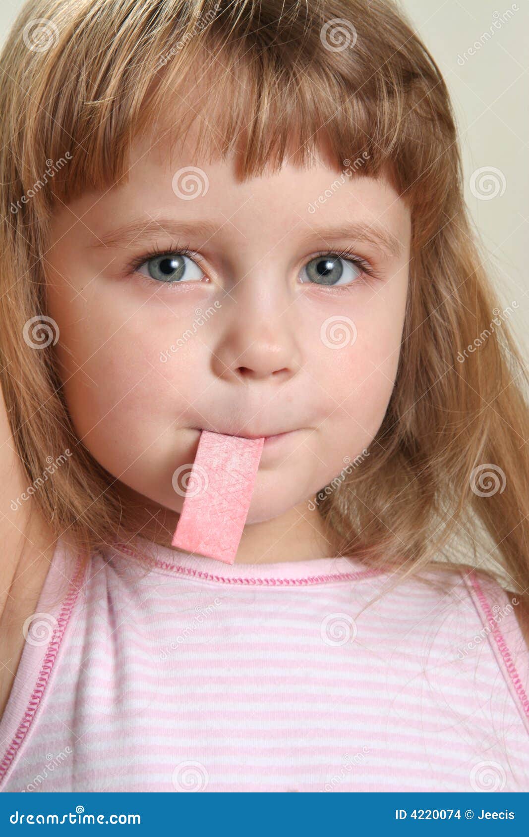 Child With Chewing Gum Stock Images Image 4220074