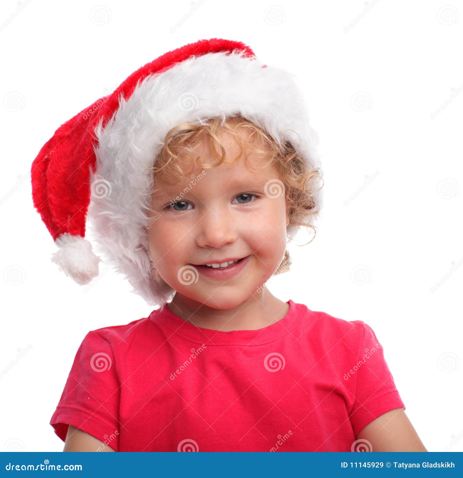 Child in a Christmas hat stock image. Image of toddler - 11145929