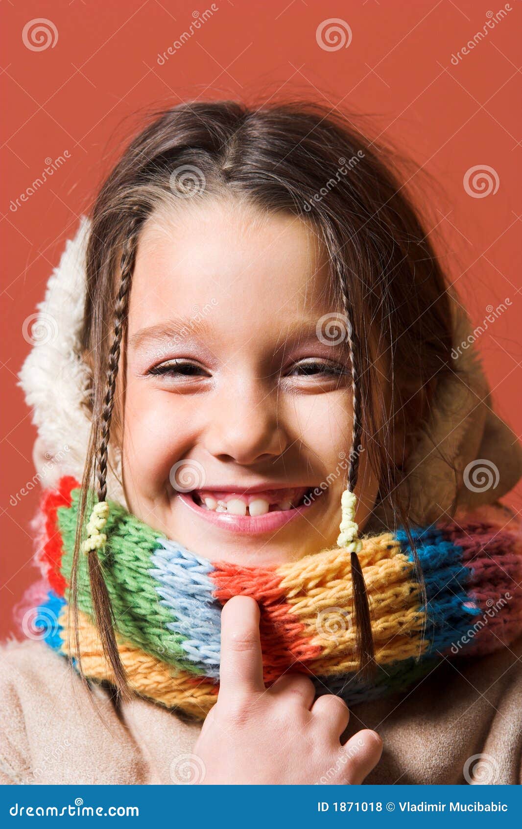 Child with coat and scarf stock photo. Image of child 1871018