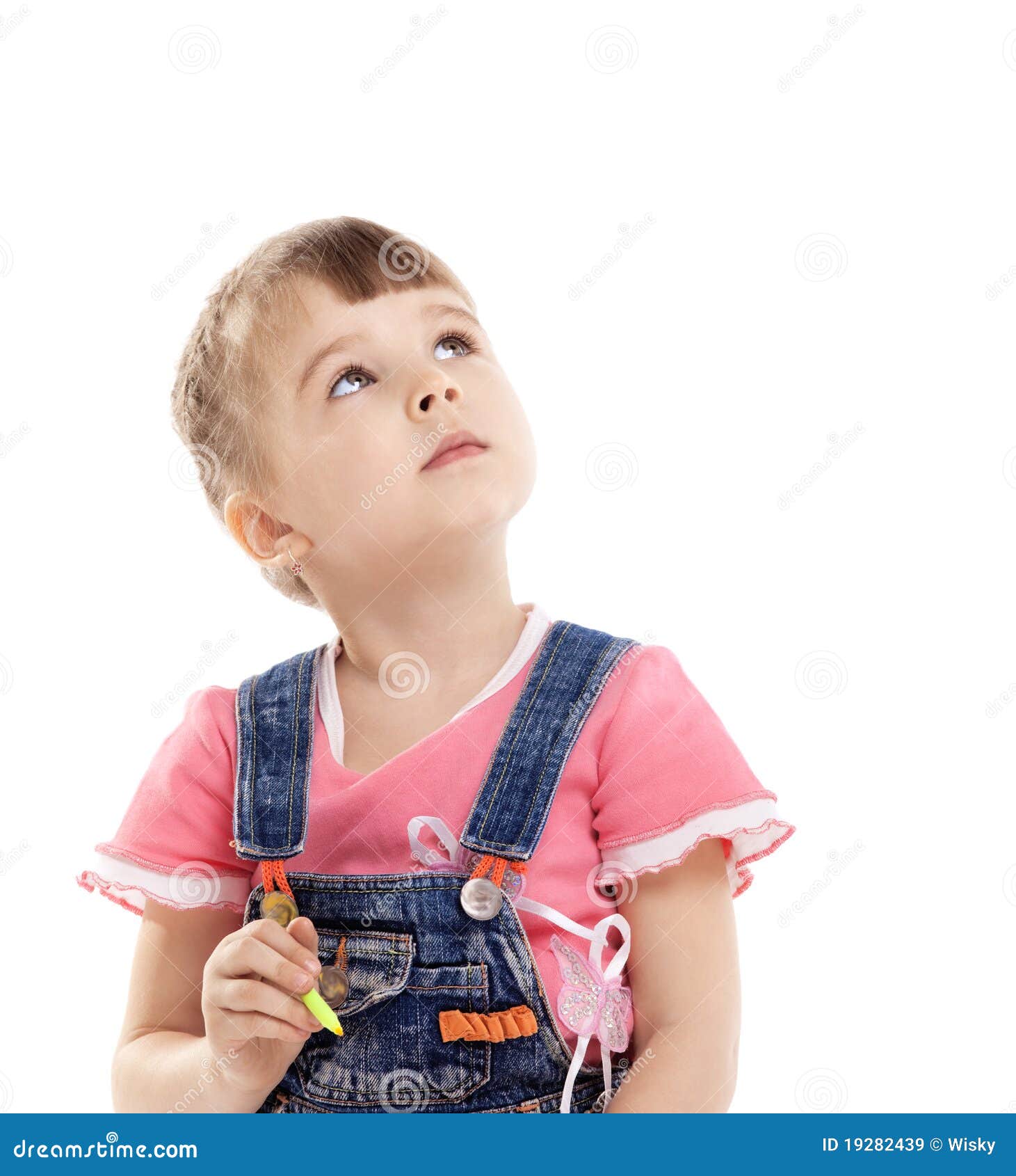 Child with Color Felt Marker in Dream Stock Image Image of children