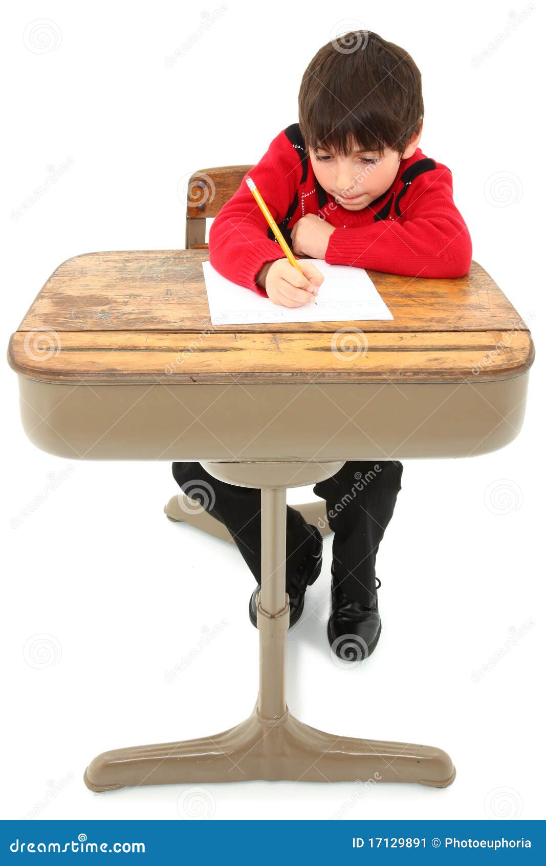 child at desk