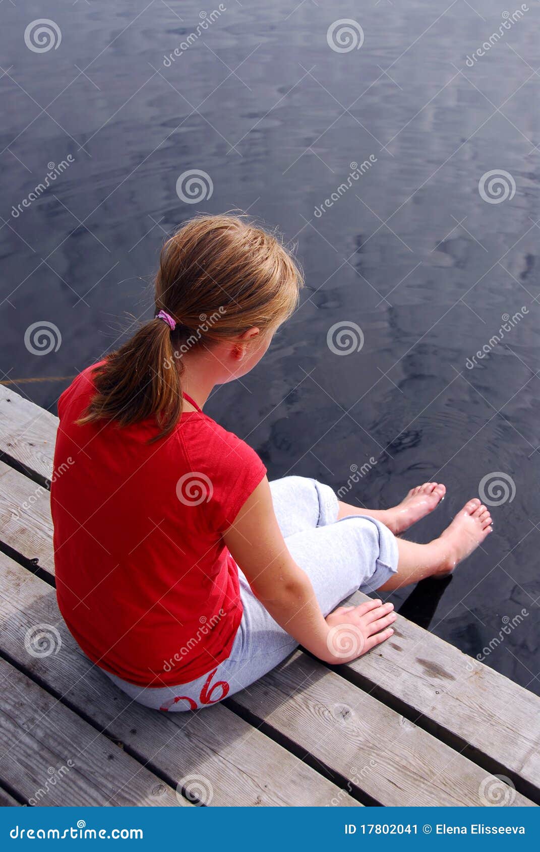 Child On Dock Stock Image - Image: 17802041