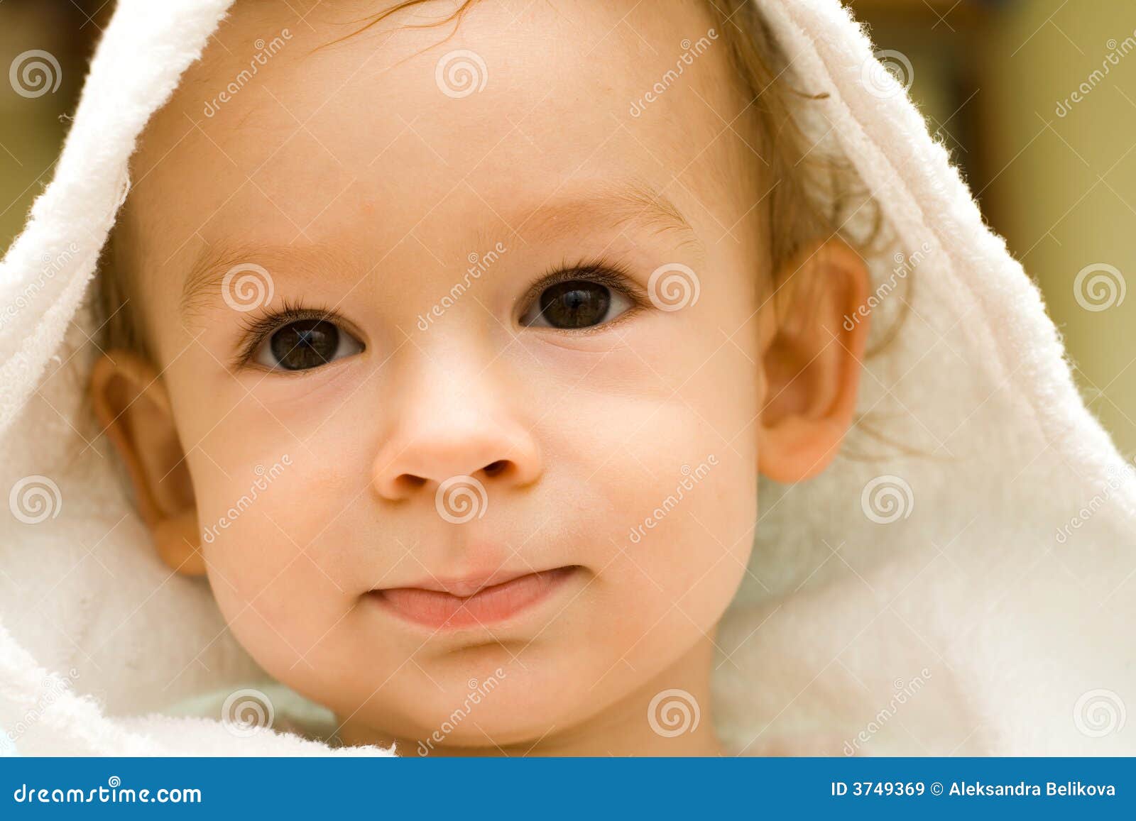 Child in dressing gown stock image. Image of life, cheerful 3749369