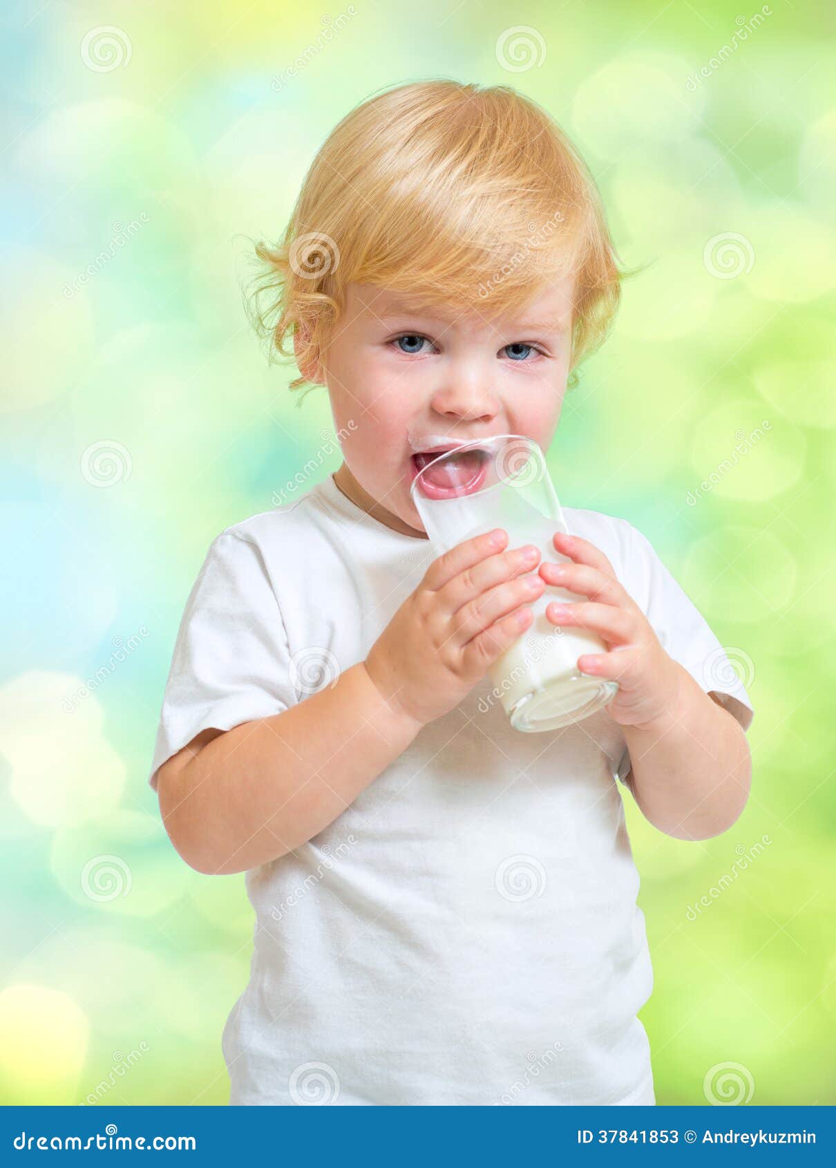 Child Drinking Dairy Product from Glass Stock Image Image of milk, serious 37841853