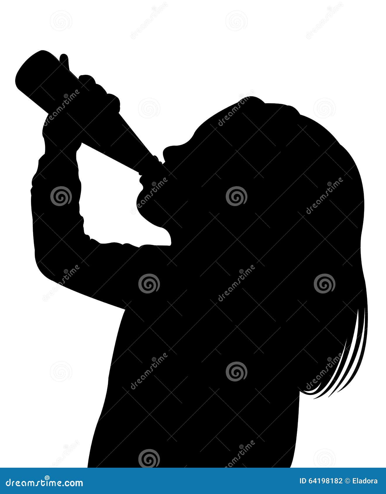 A child drinking water stock vector. Illustration of profile - 64198182, image size:1320x1690