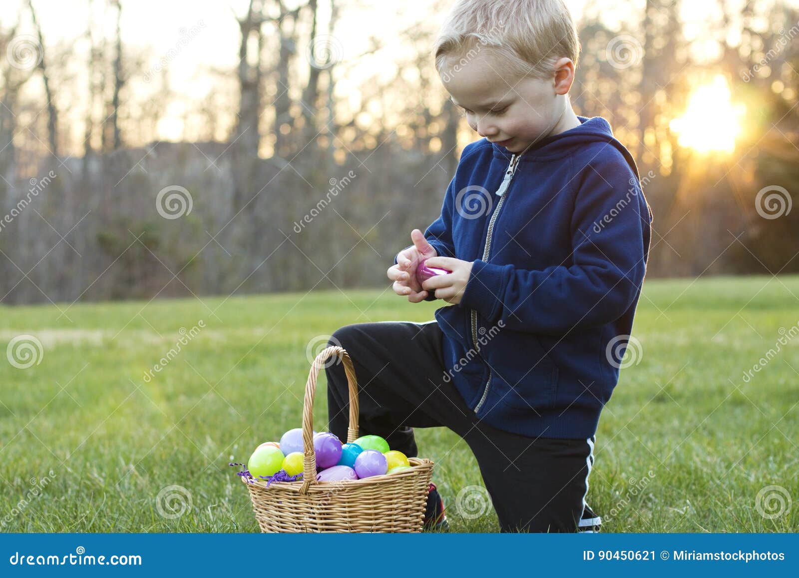 Child at an Easter Egg Hunt Stock Image Image of hunt, happy 90450621