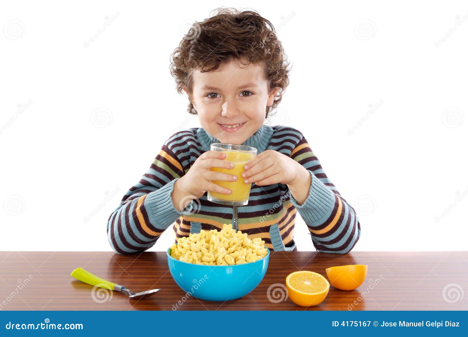 Child Eating Breakfast Royalty Free Stock Photography - Image: 4175167