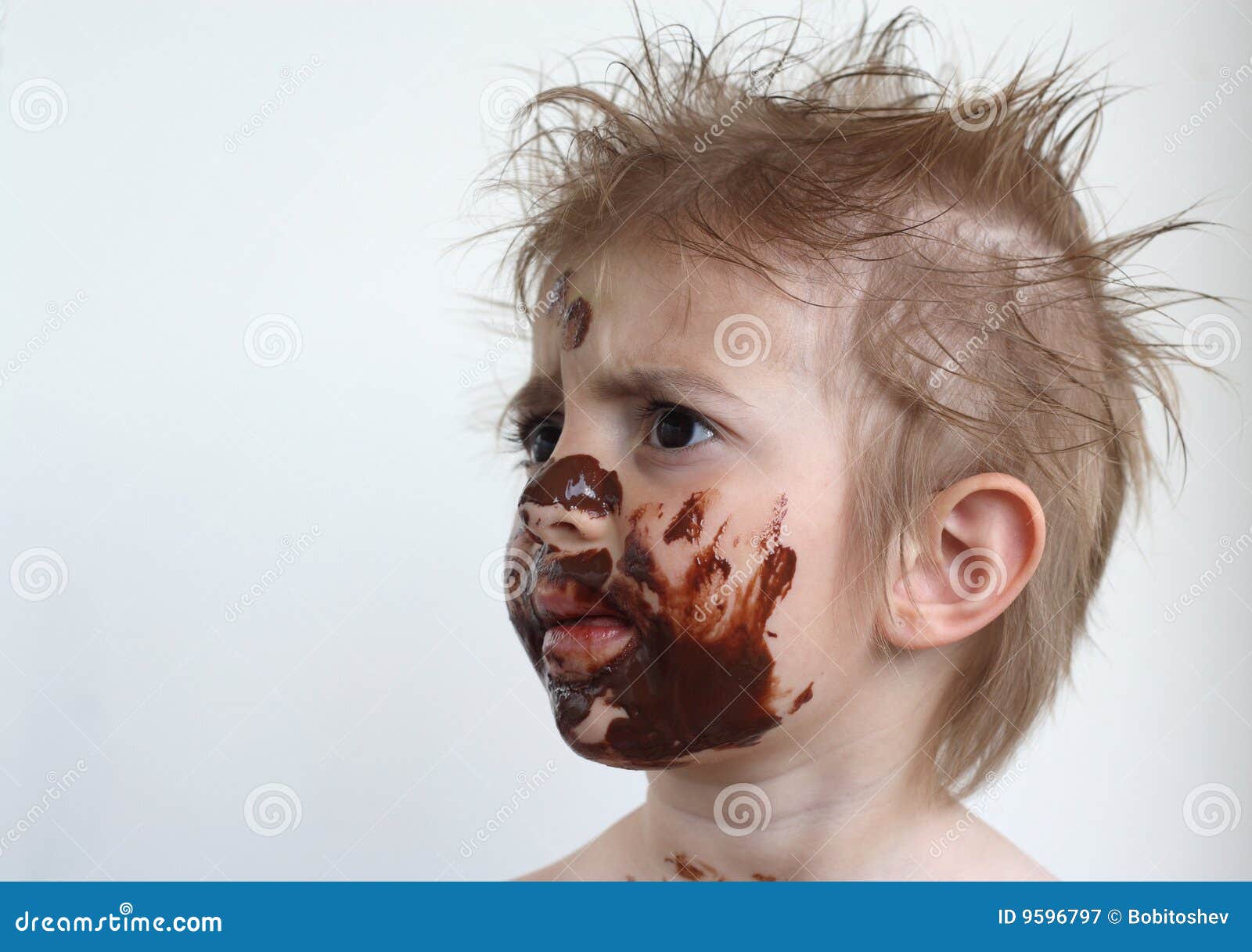 Child eating chocolate stock image. Image of girl, baby 9596797