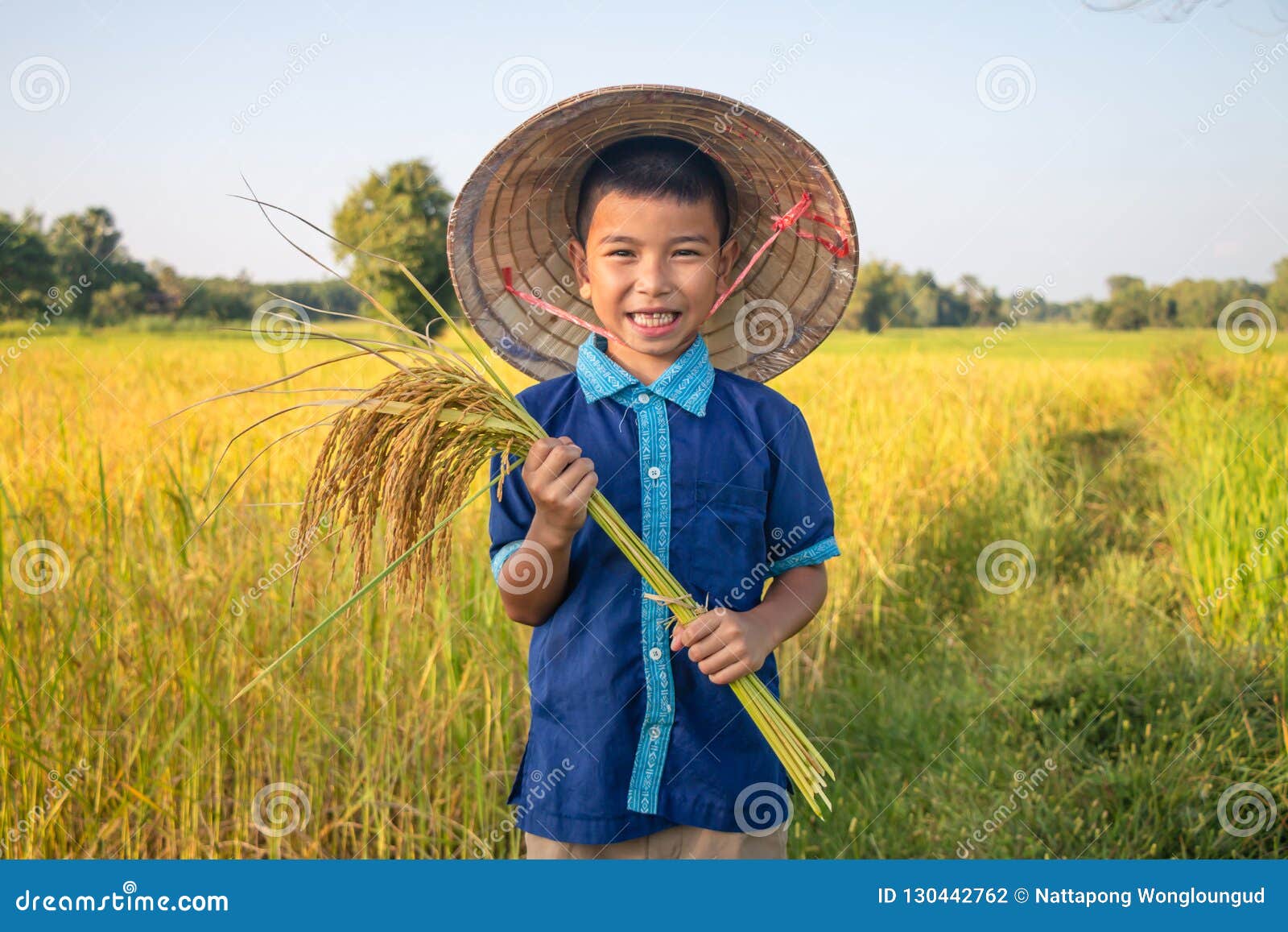 Child Farmer In The Farm With