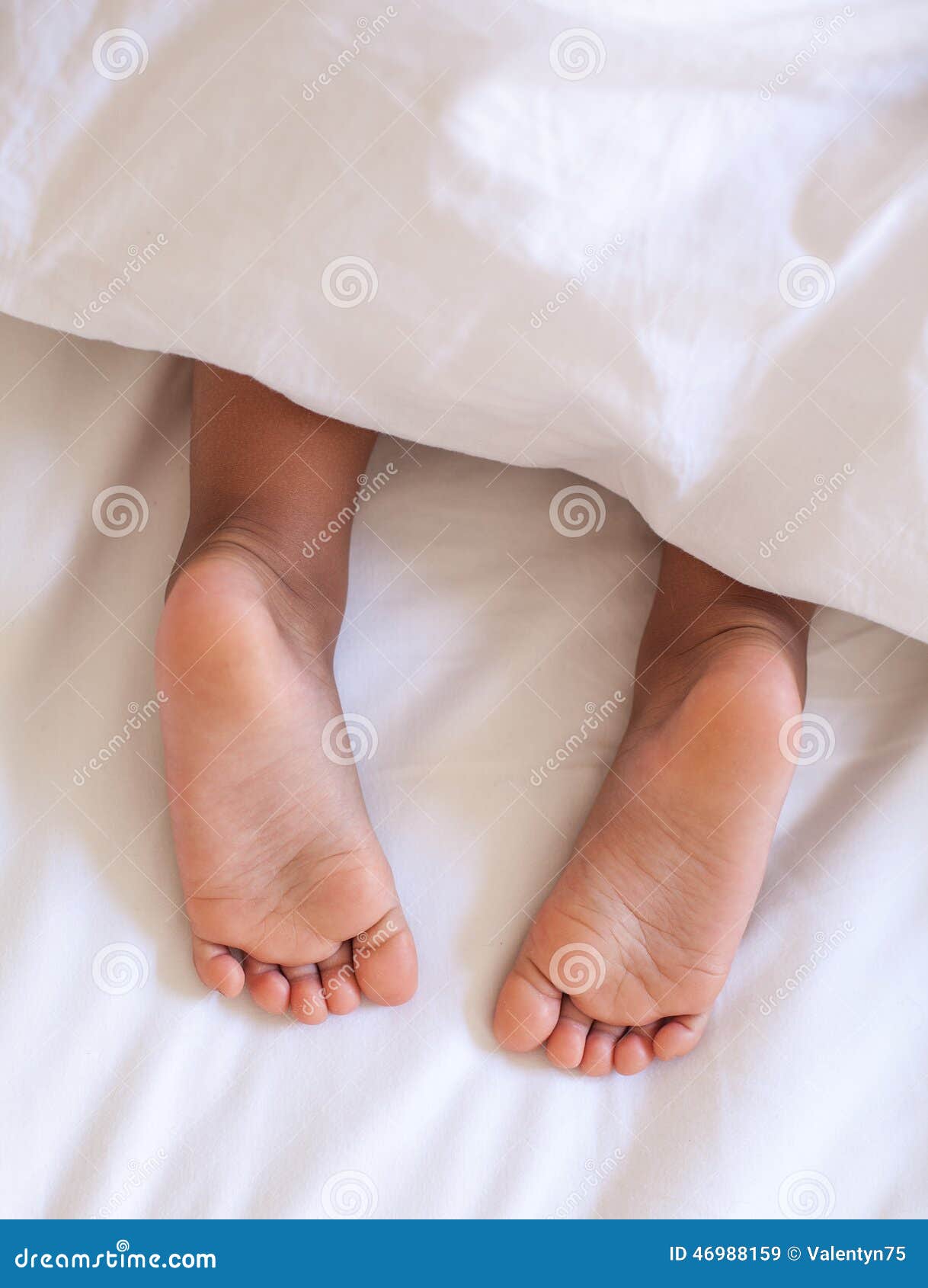 Child Feet Under the Blanket. Stock Image Image of feet, lifestyle 46988159