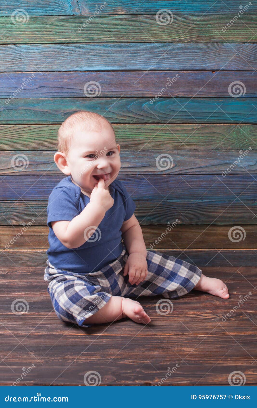 Curious Baby Boy With Finger In His Mouth Stock Image 
