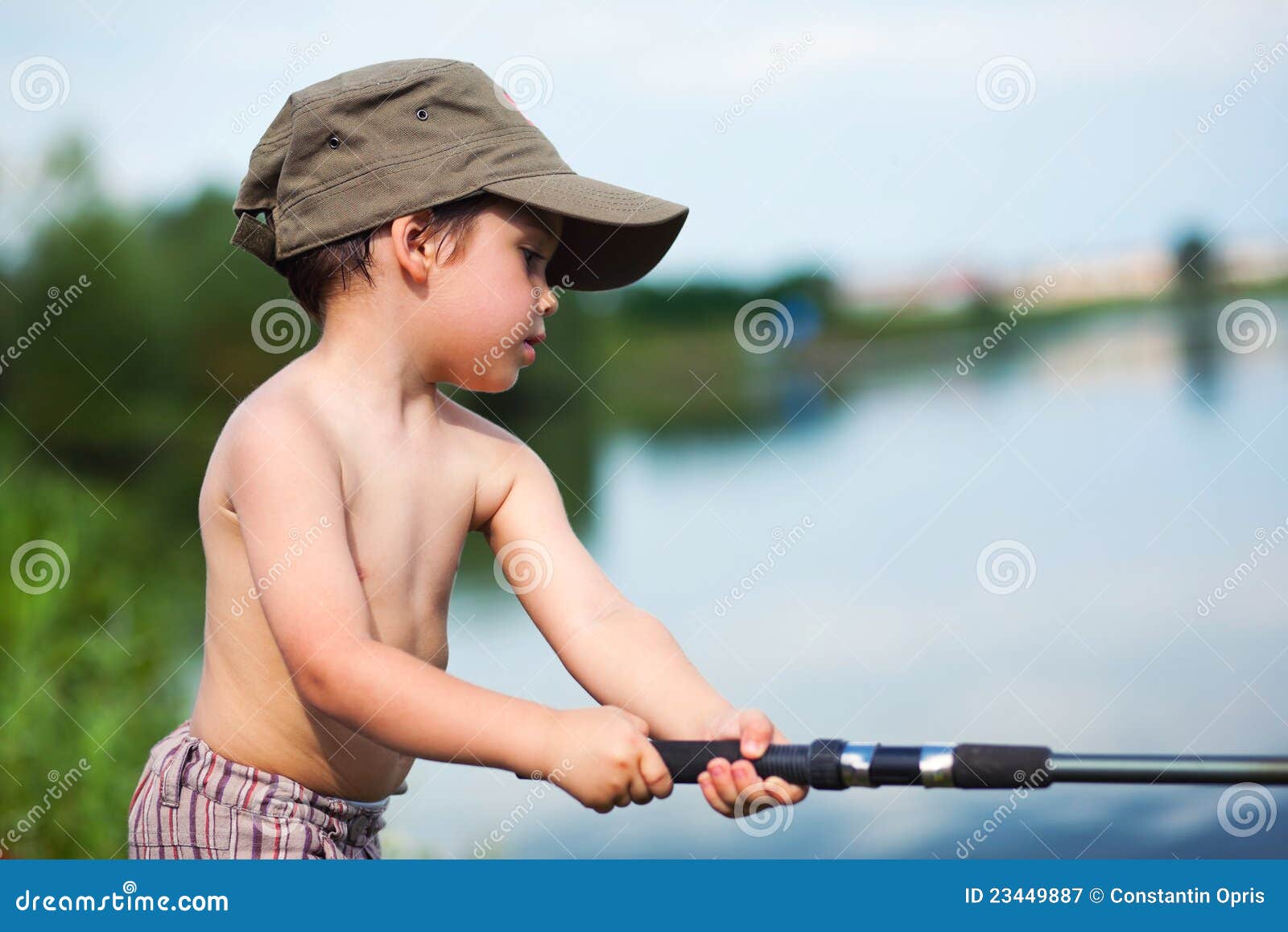 Child fishing stock image. Image of patience, lifestyle 23449887