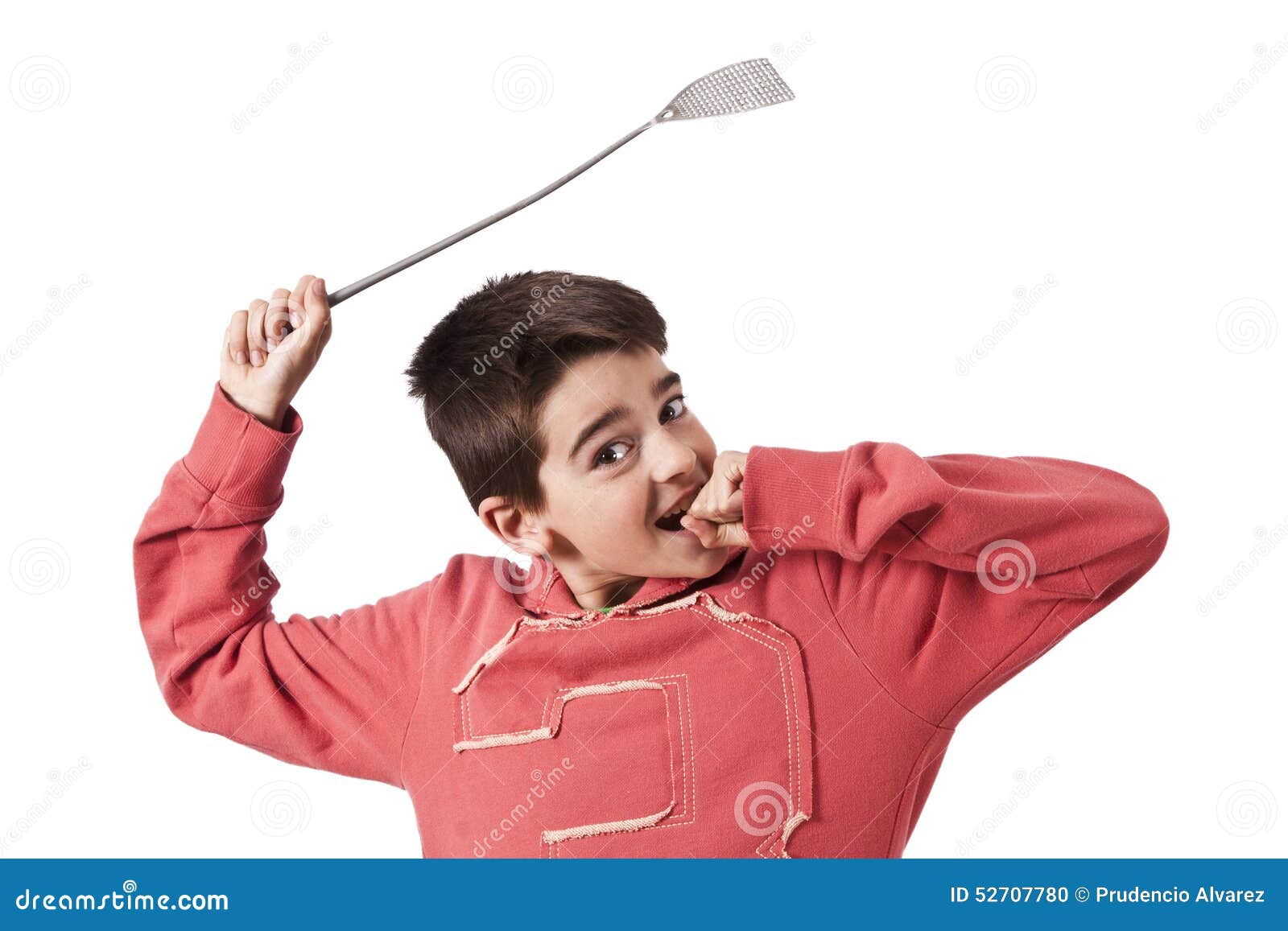 Child with fly swatter stock photo. Image of insects 52707780