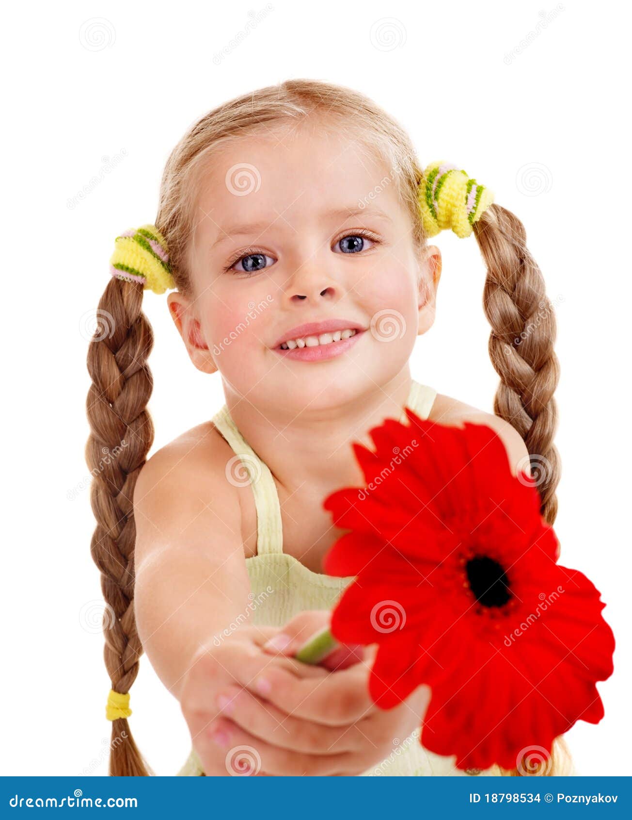 Child giving flower. stock photo. Image of beauty, mother 18798534
