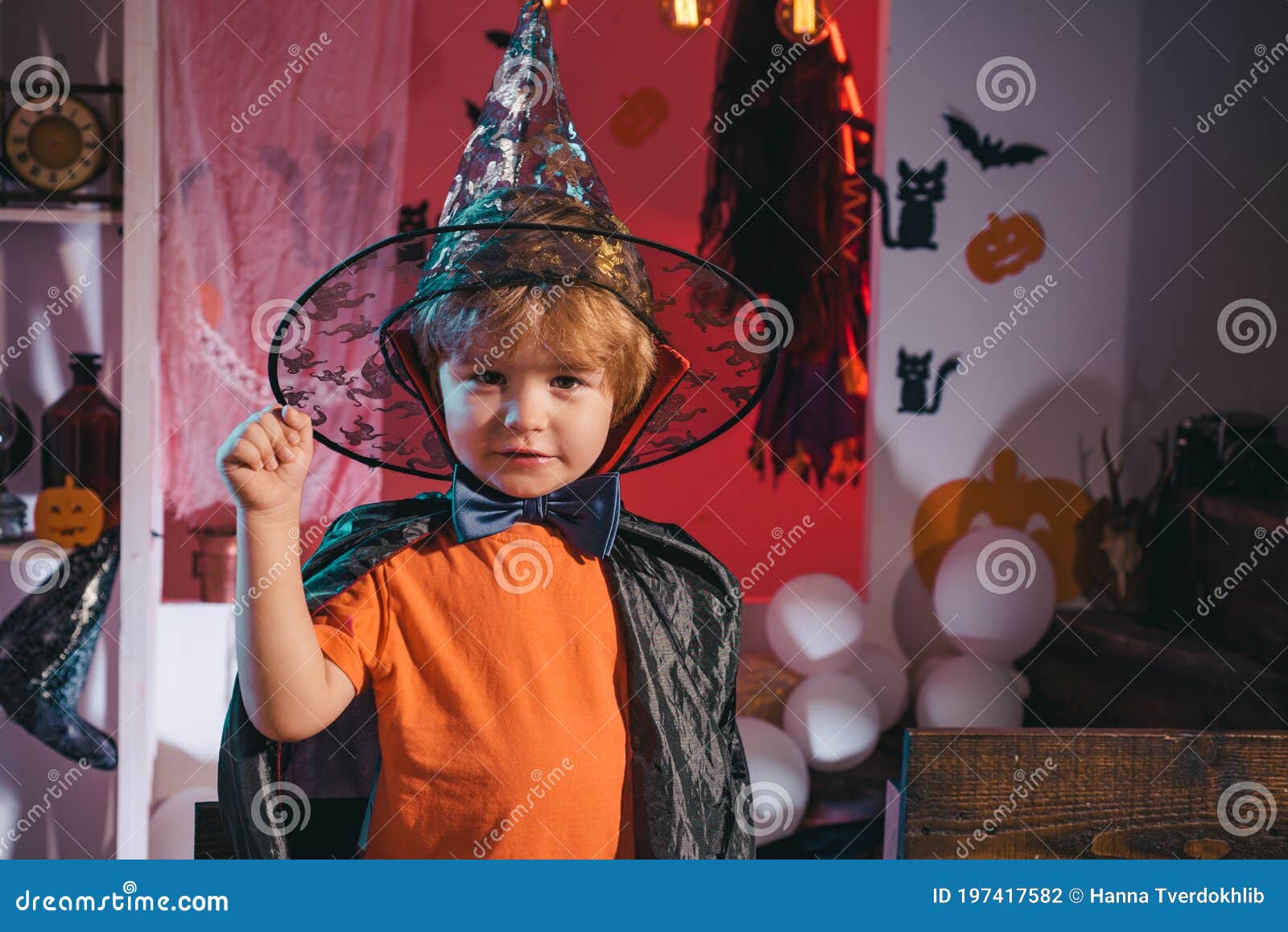 A Child in a Halloween Costume. Holidays and Happy Children. Portrait ...