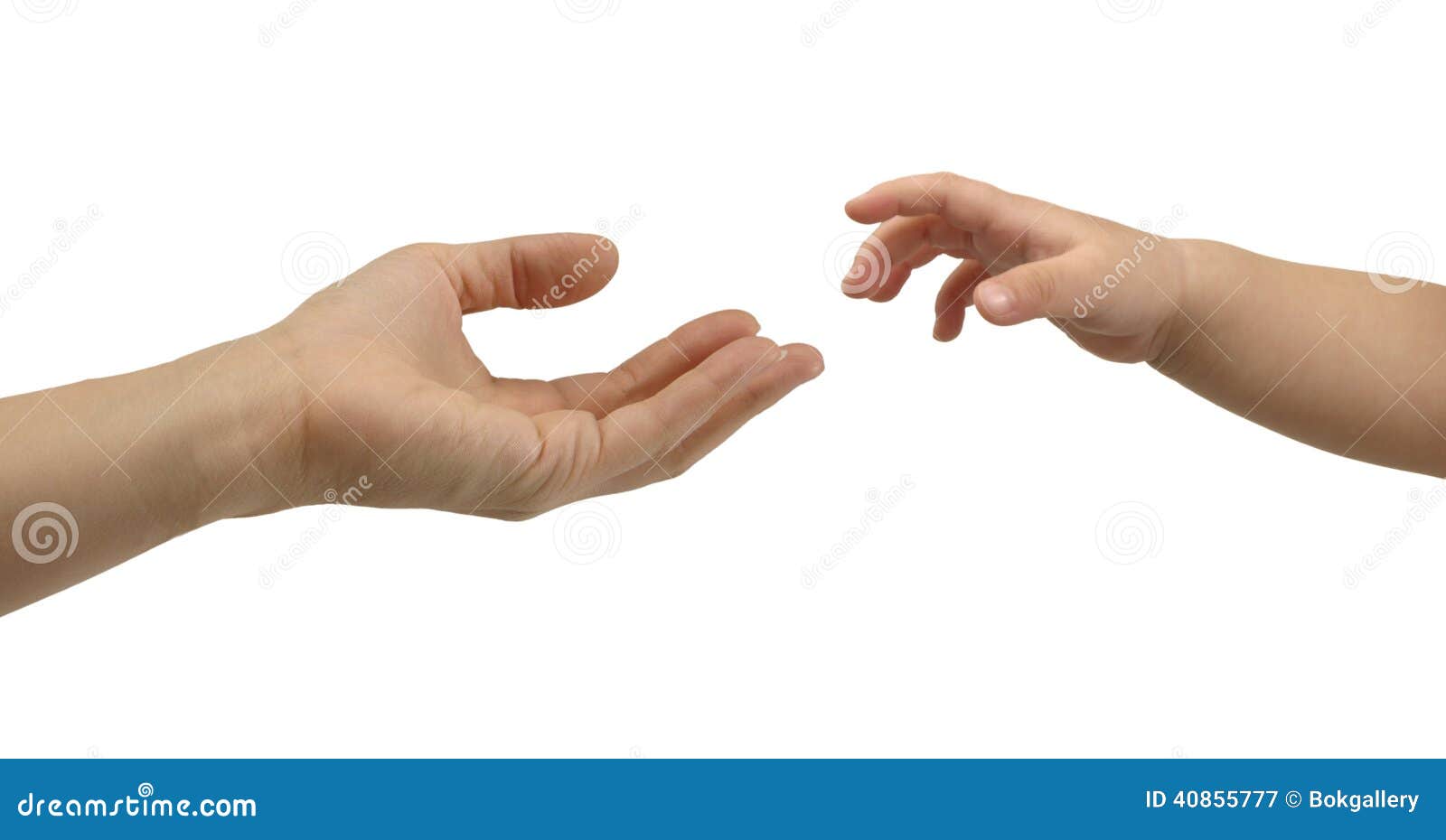 child hand reaching for adult
