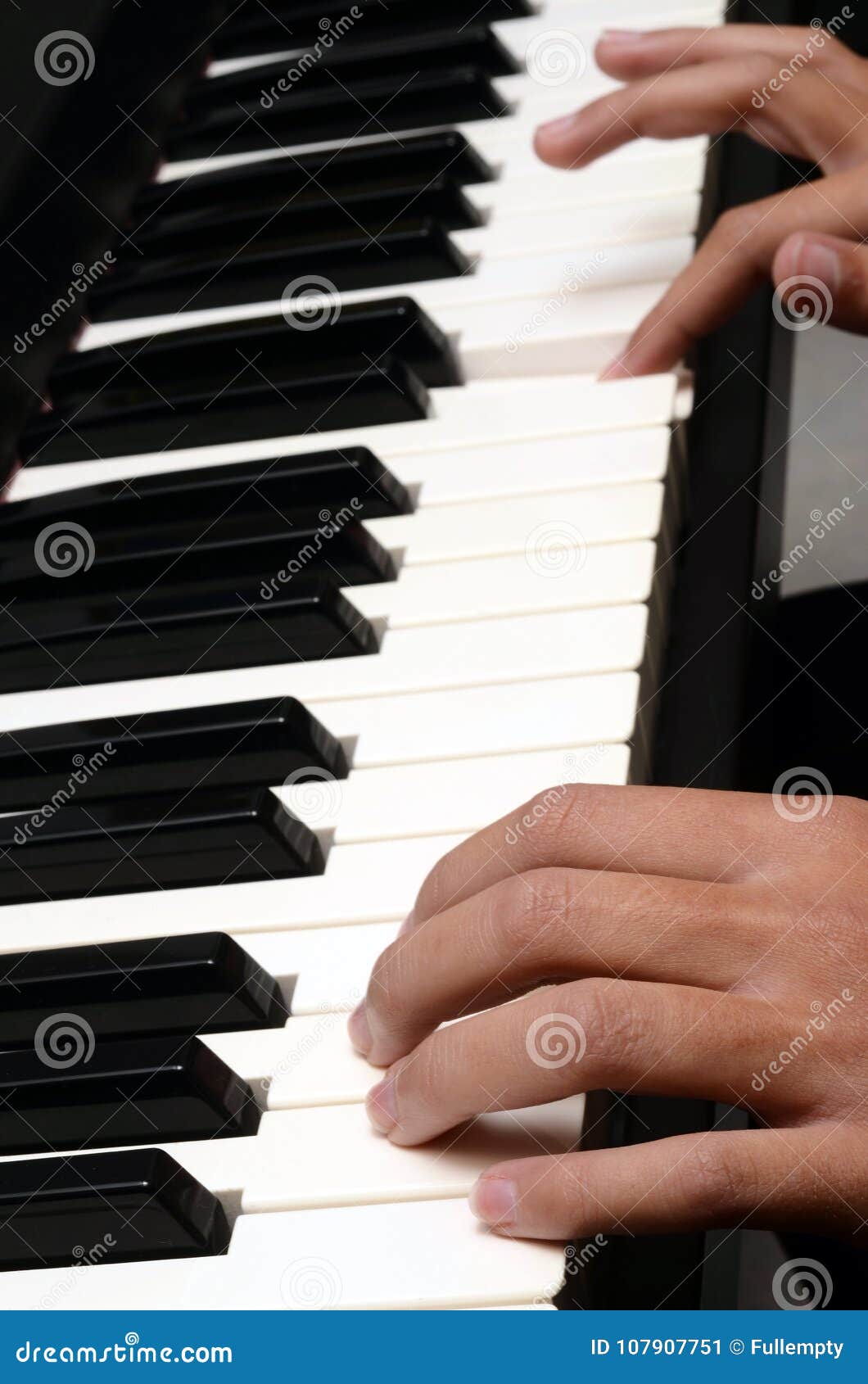 Child Hands on Piano Keyboard Stock Image - Image of keyboard