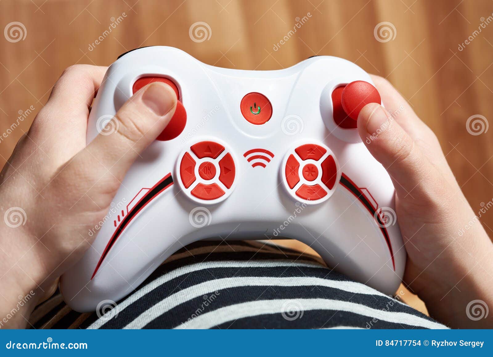 Child Hands Use Remote Control Toy Stock Photo Image of digital, game