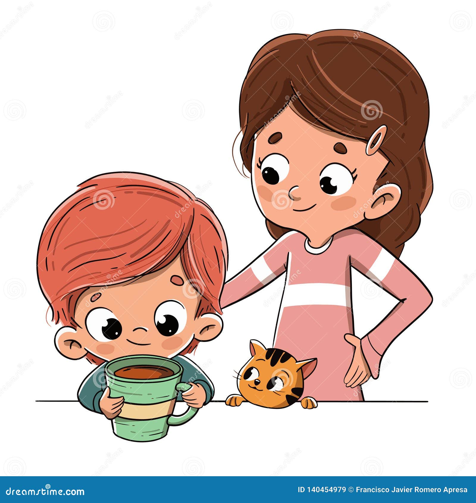 child having breakfast or having a snack with family