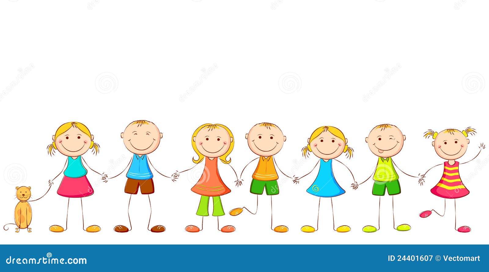 Child holding Hands stock vector. Image of baby, border 