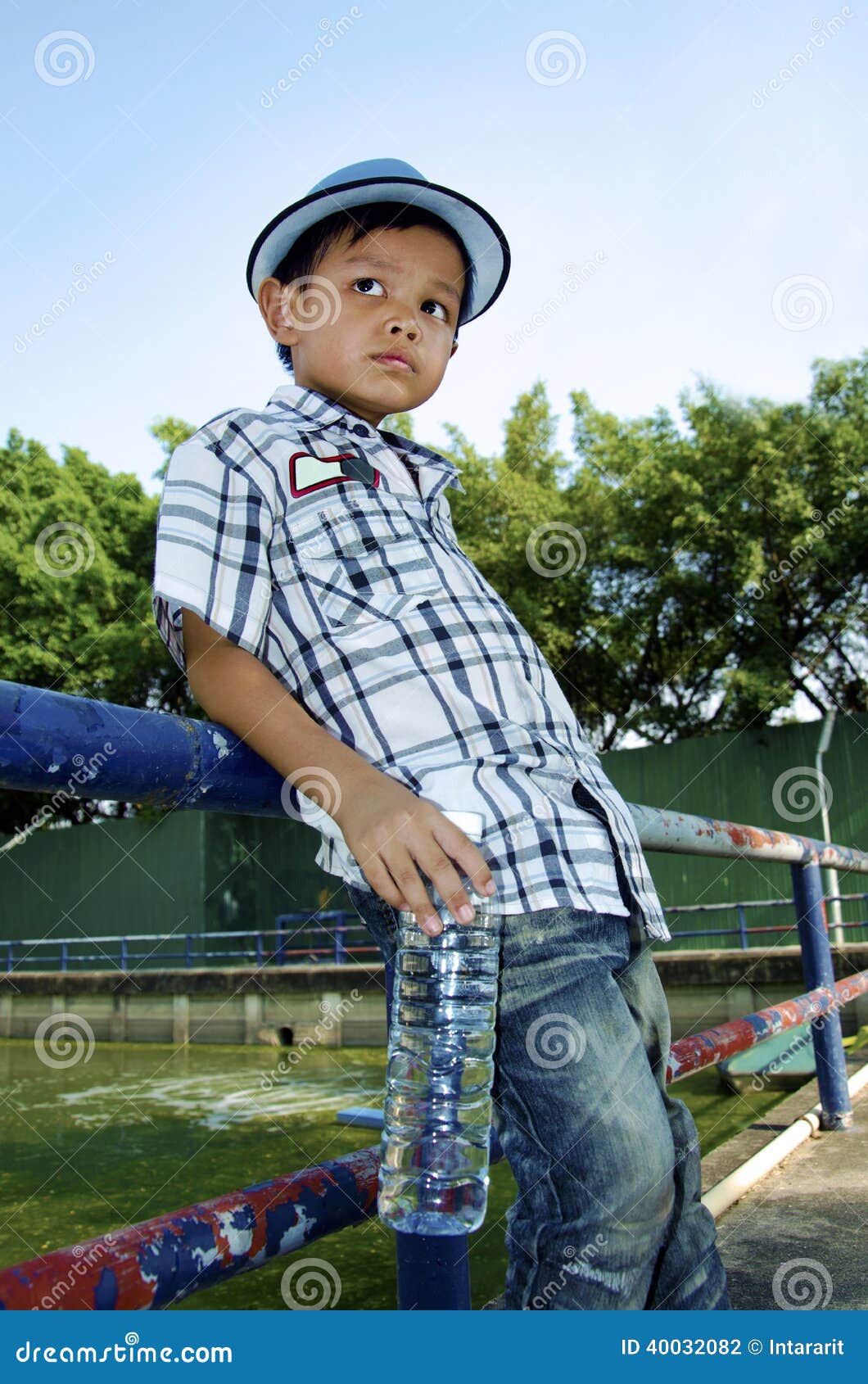 Child Holding A Water Bottle Stock Photo - Image of ...
