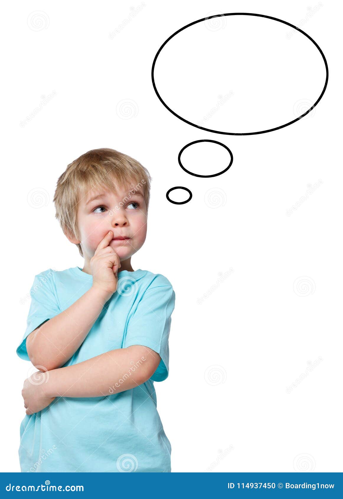child kid little boy think thinking daydreaming speech bubble co