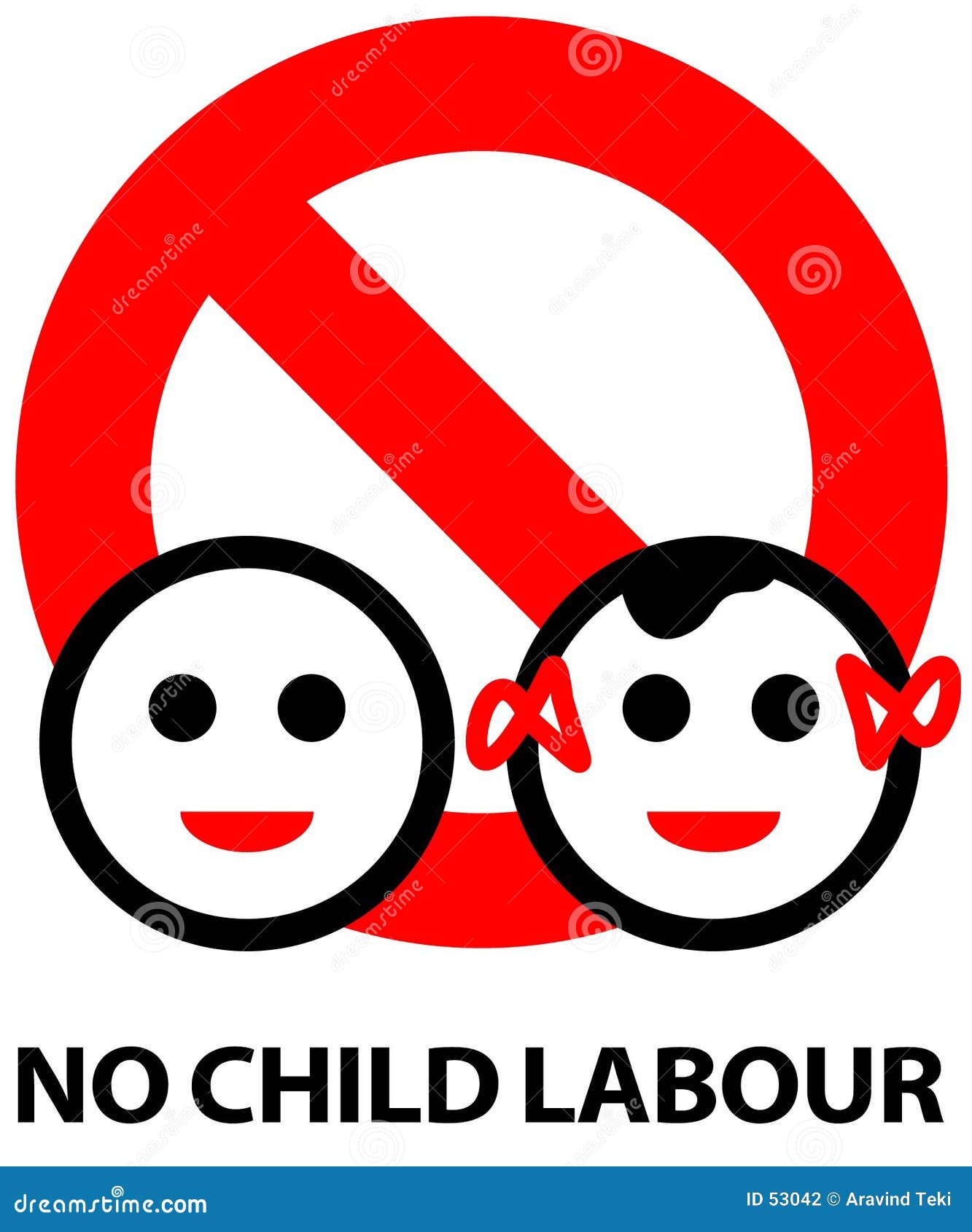 World Day Child Labour Logo Children Worker Flat Style Vector Stock Vector  by ©deangrdl 481999430