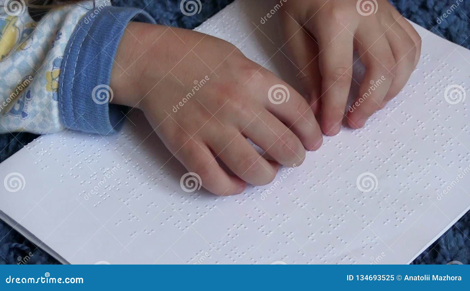 Child Learning Braille at School Stock Video Video of disability