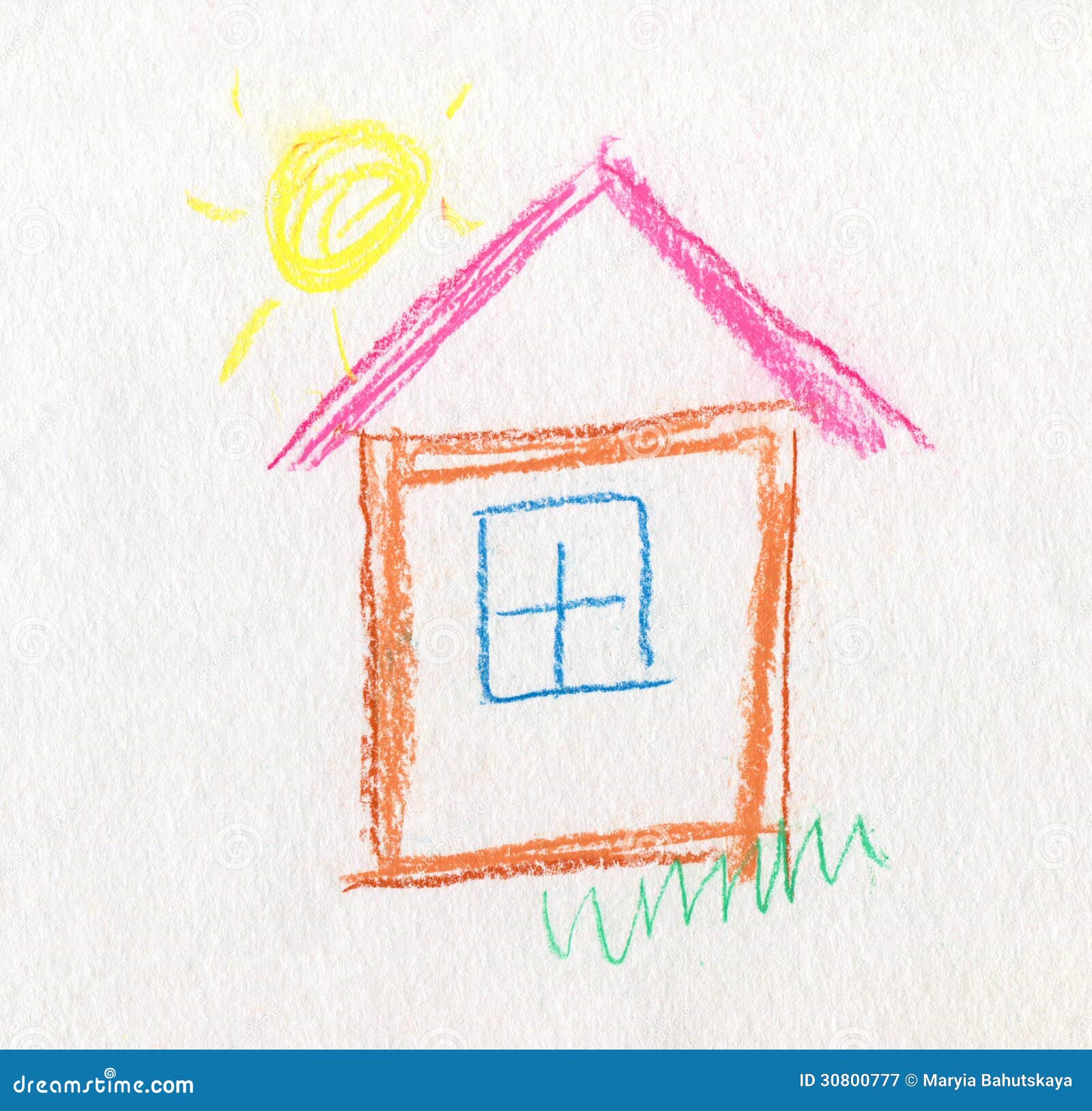 Child Like Drawing House stock illustration Illustration 