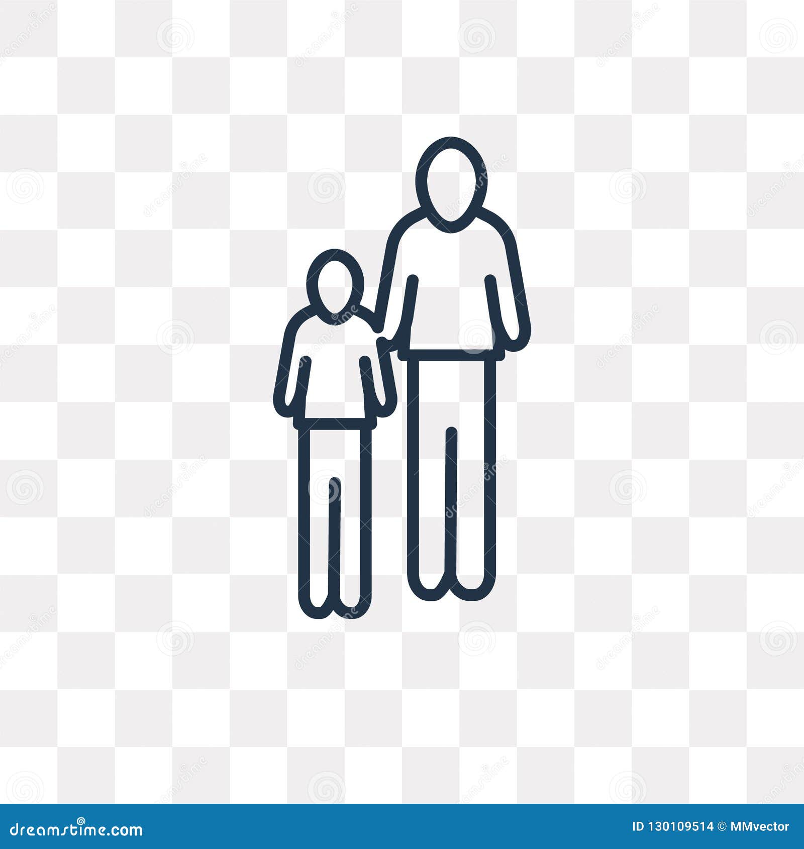 Child With Man Vector Icon Isolated On Transparent Background L Stock Vector Illustration Of Couple Friends