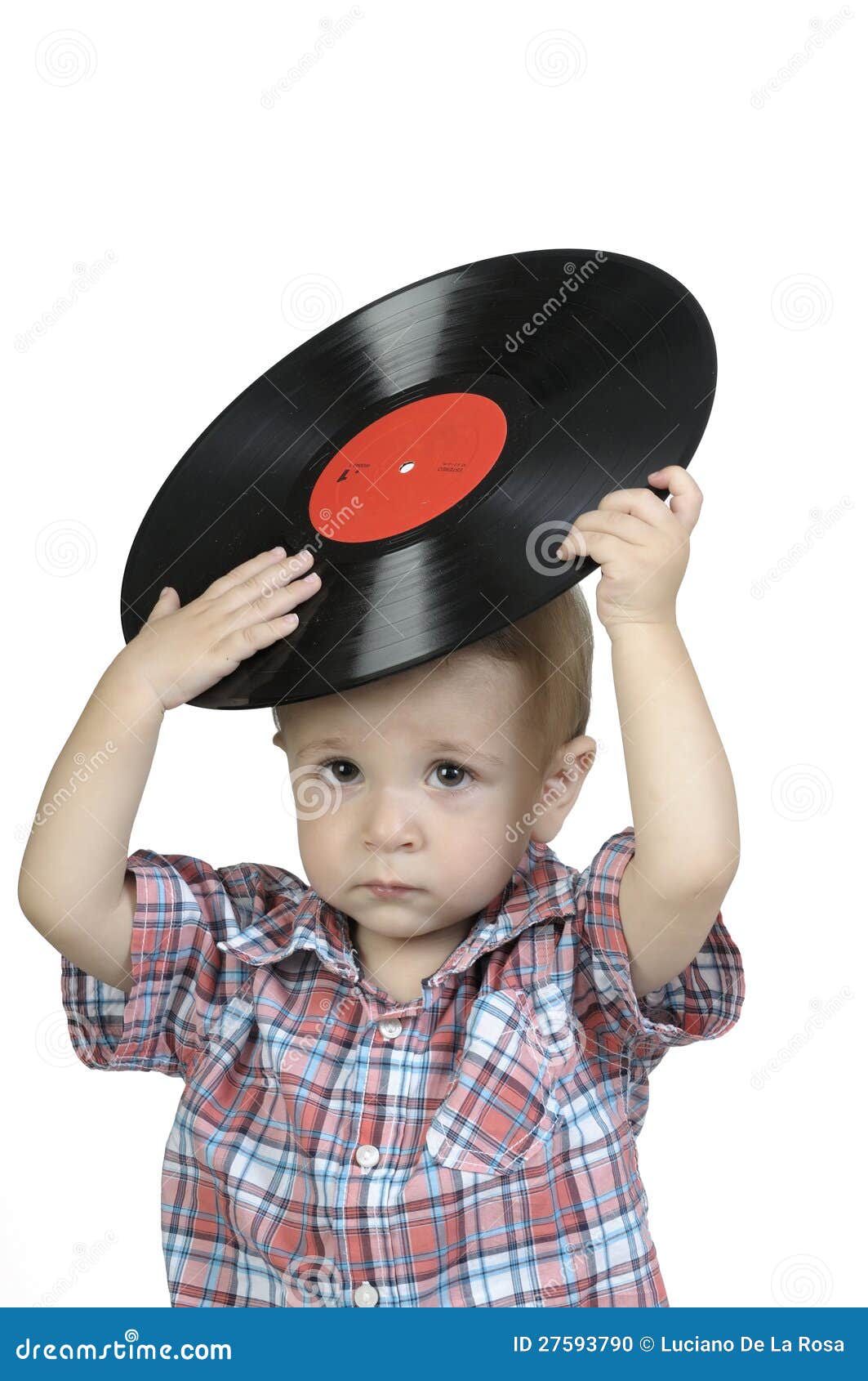 Child with an Old LP Records Stock Photo Image of groove, music 27593790