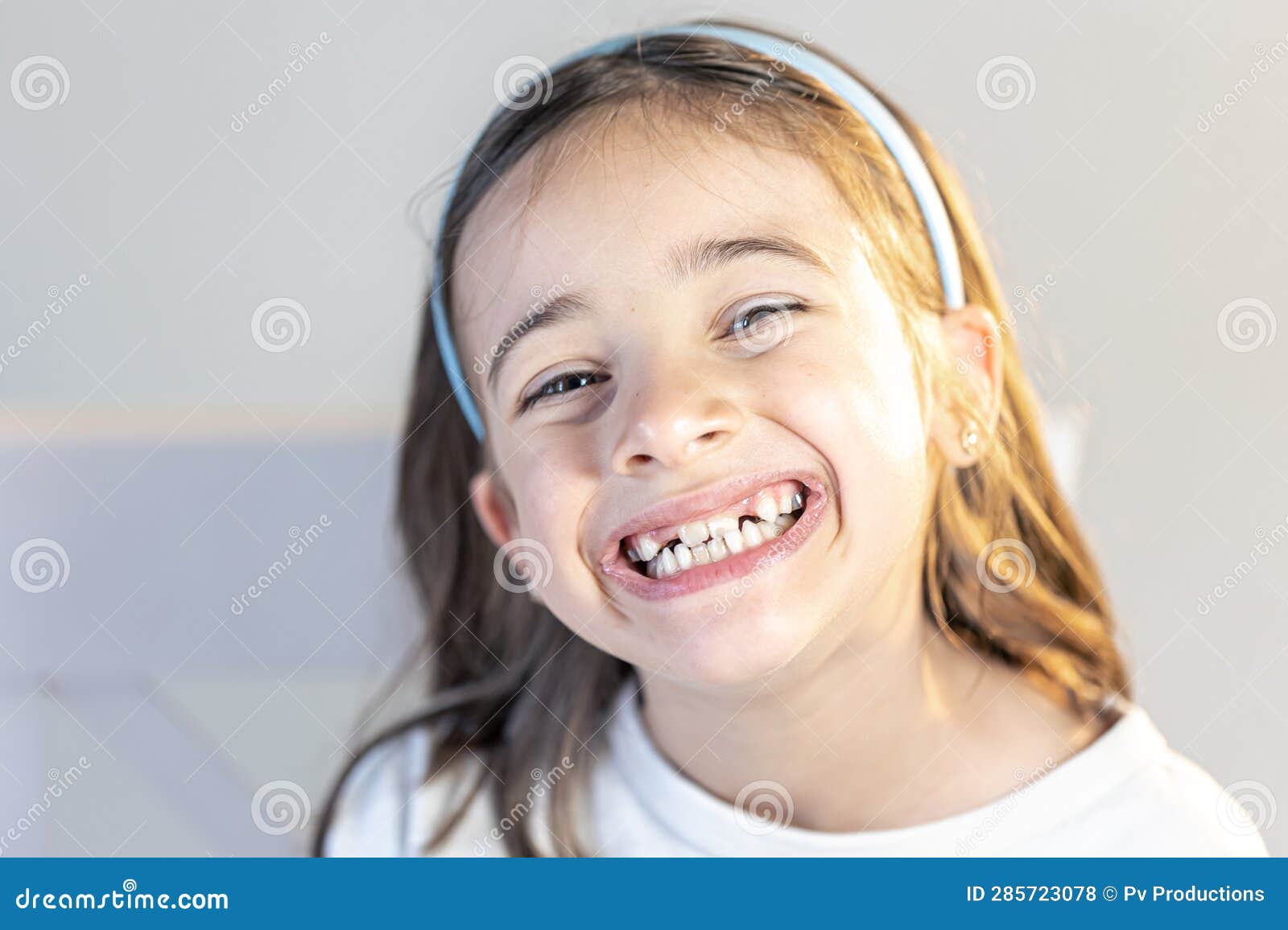 Child during Orthodontist Visit and Oral Cavity Checkup. Stock Photo