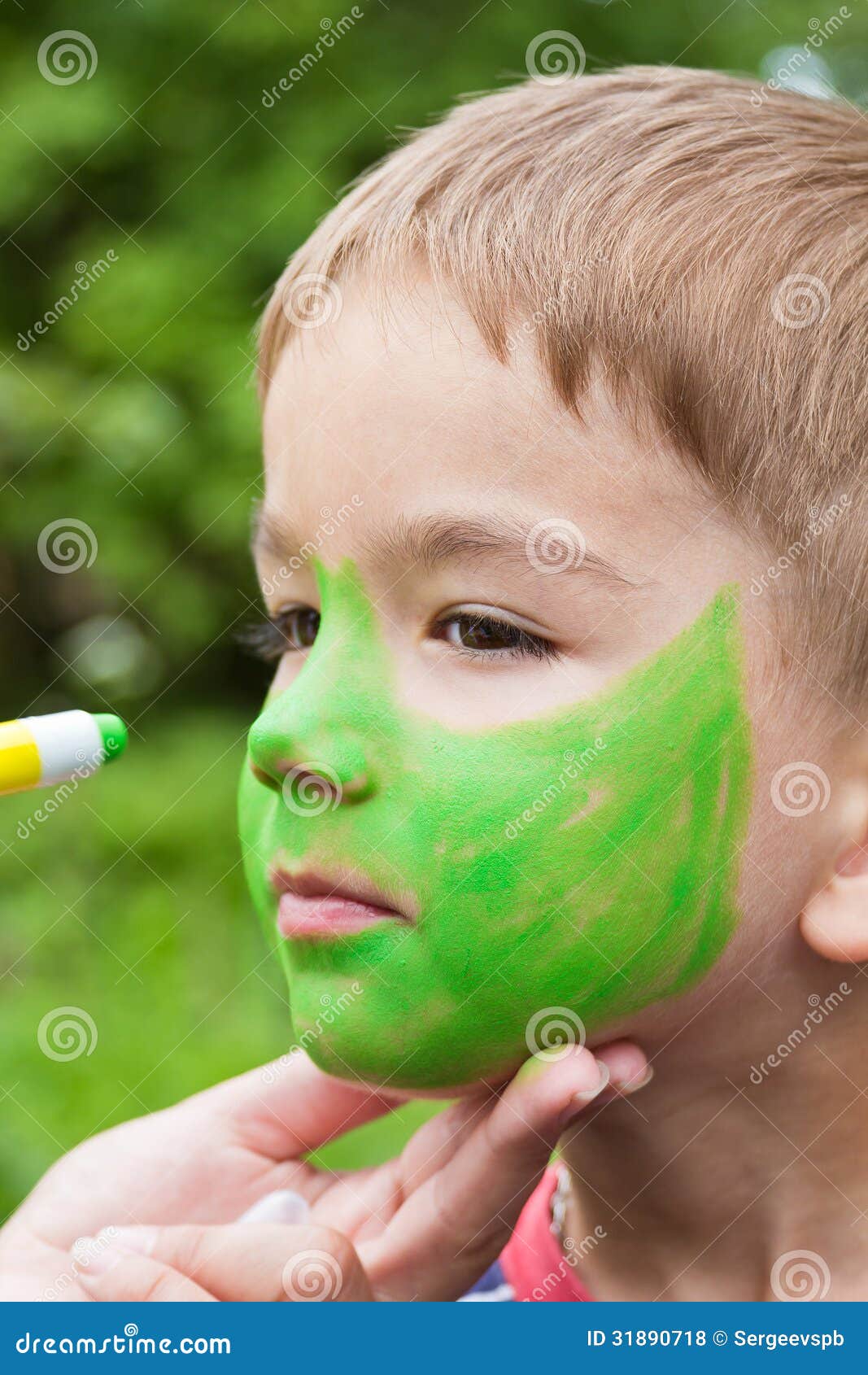 Child Paint the Face Paints Stock Photo Image of lifestyle