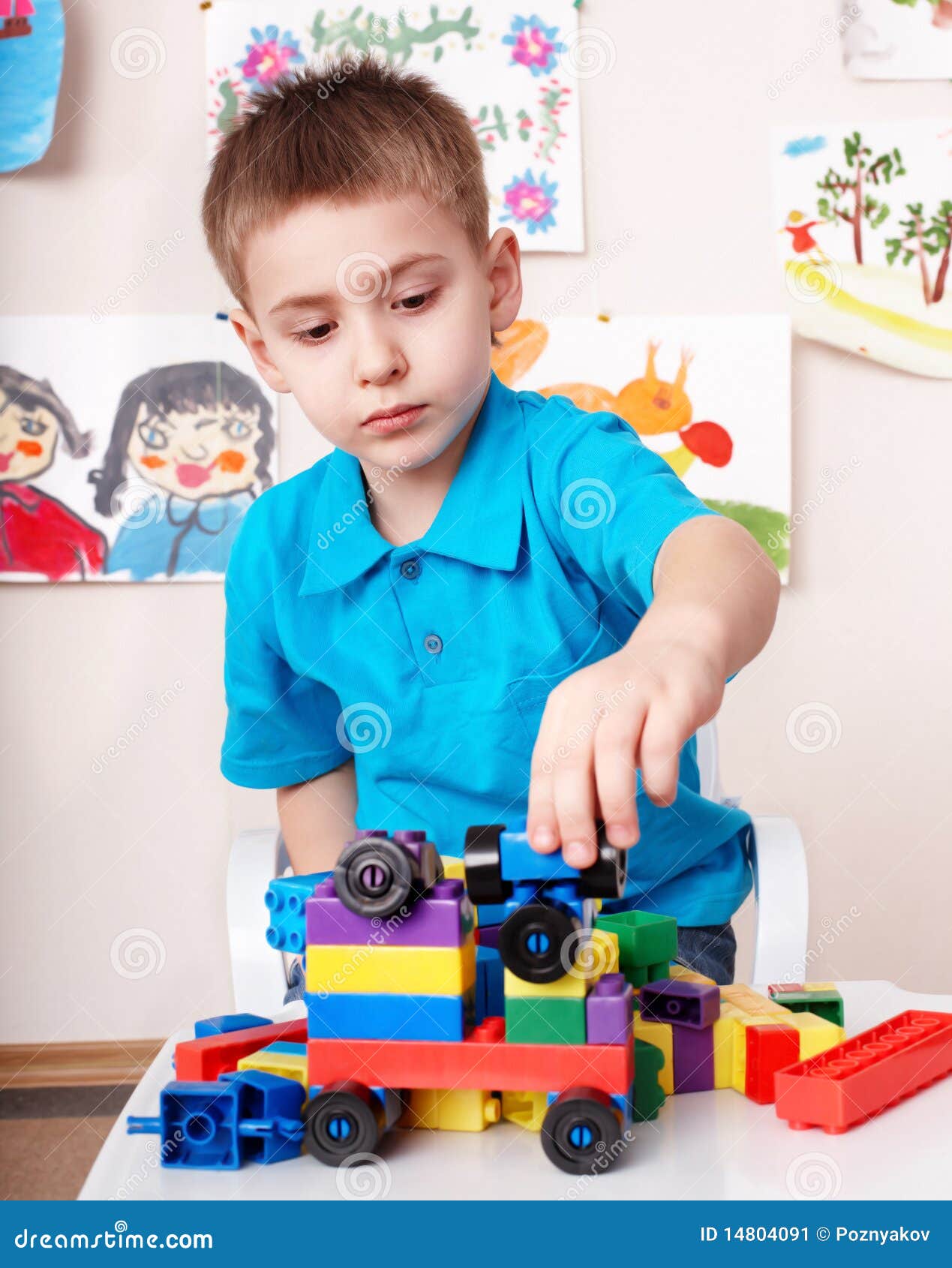 Child Play  Construction Set At Home  Stock Image Image 